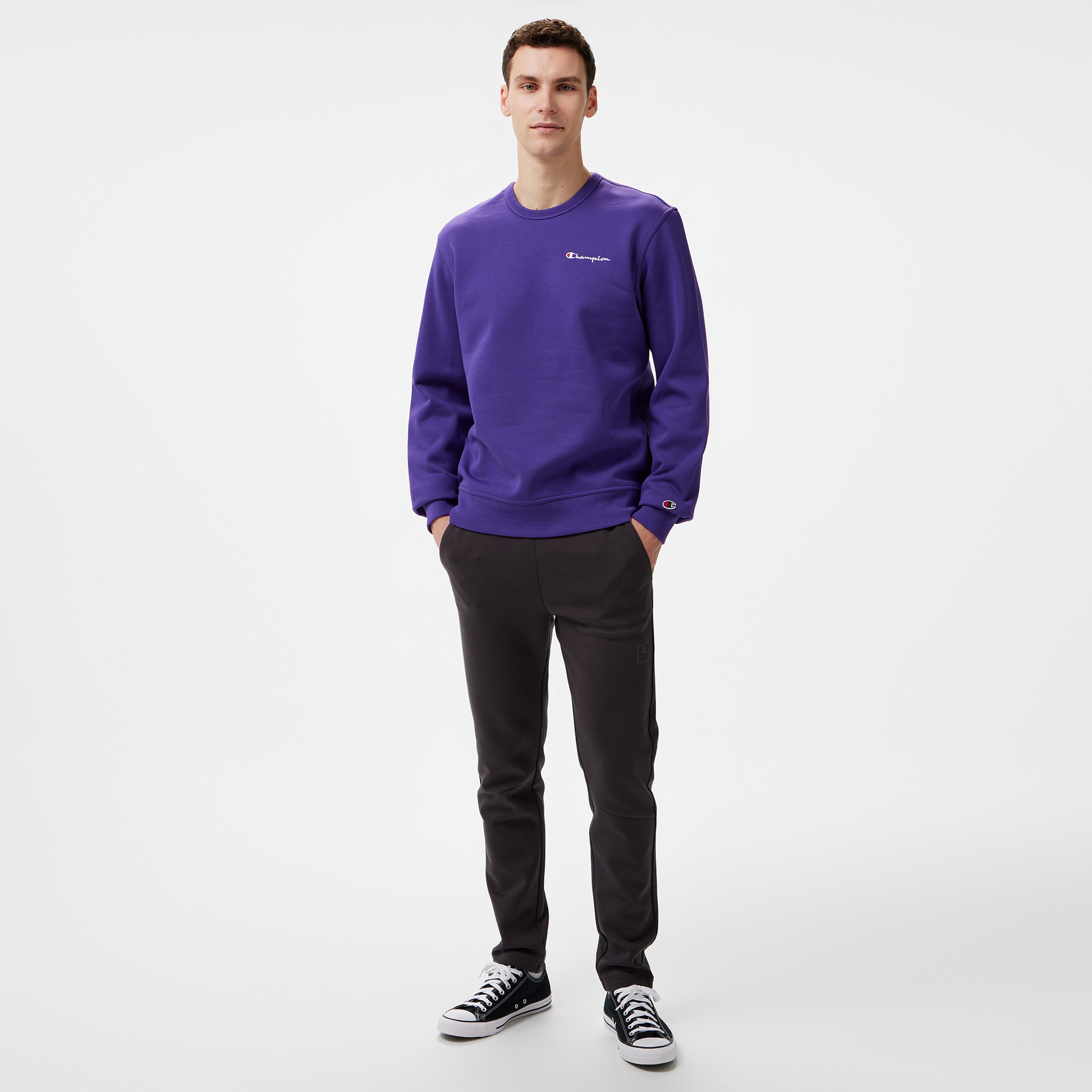 Champion Erkek Mor Sweatshirt
