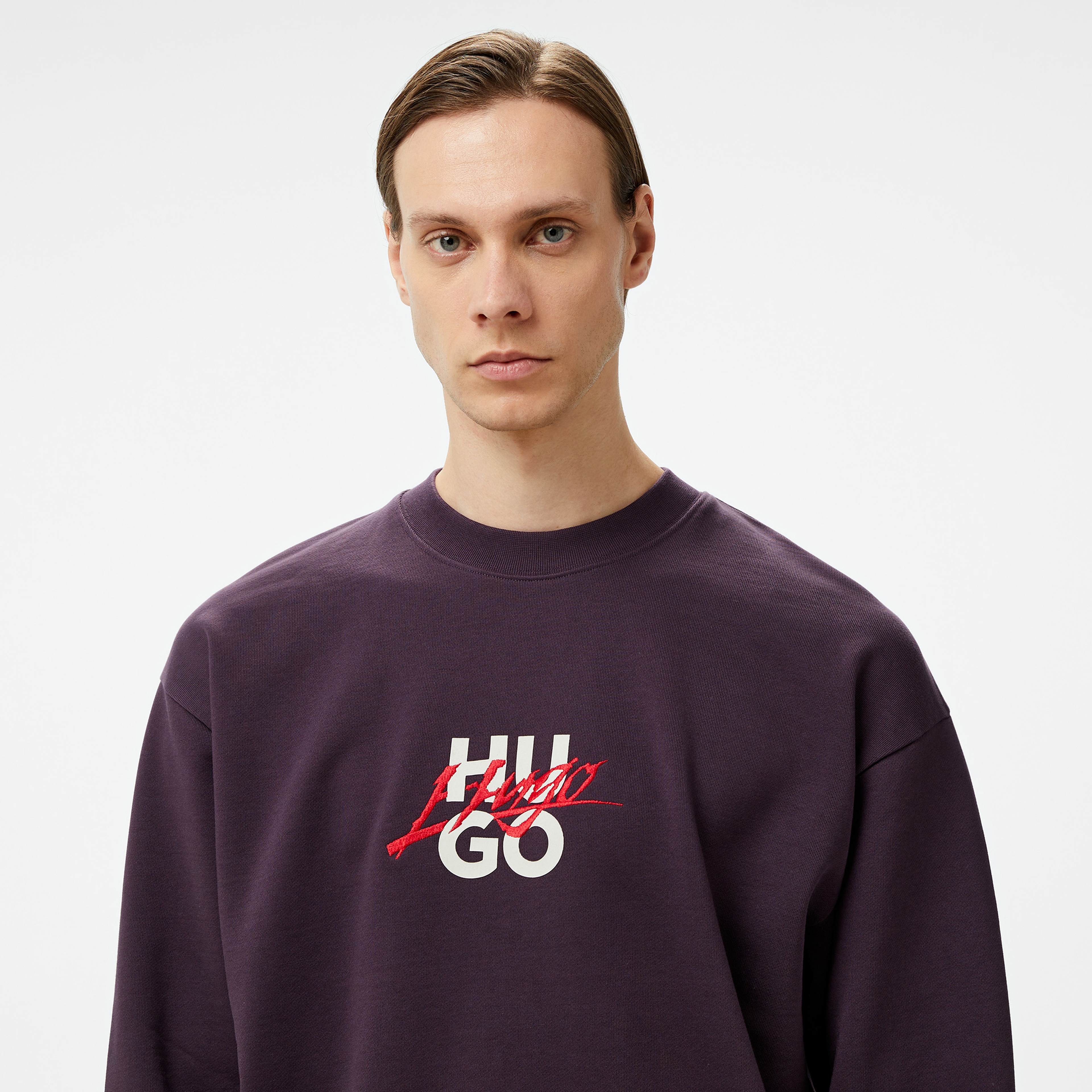 Hugo Dlogonty Erkek Mor Sweatshirt