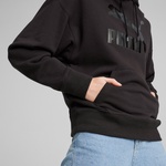Puma Classics Shiny Logo Kadın Siyah Sweatshirt