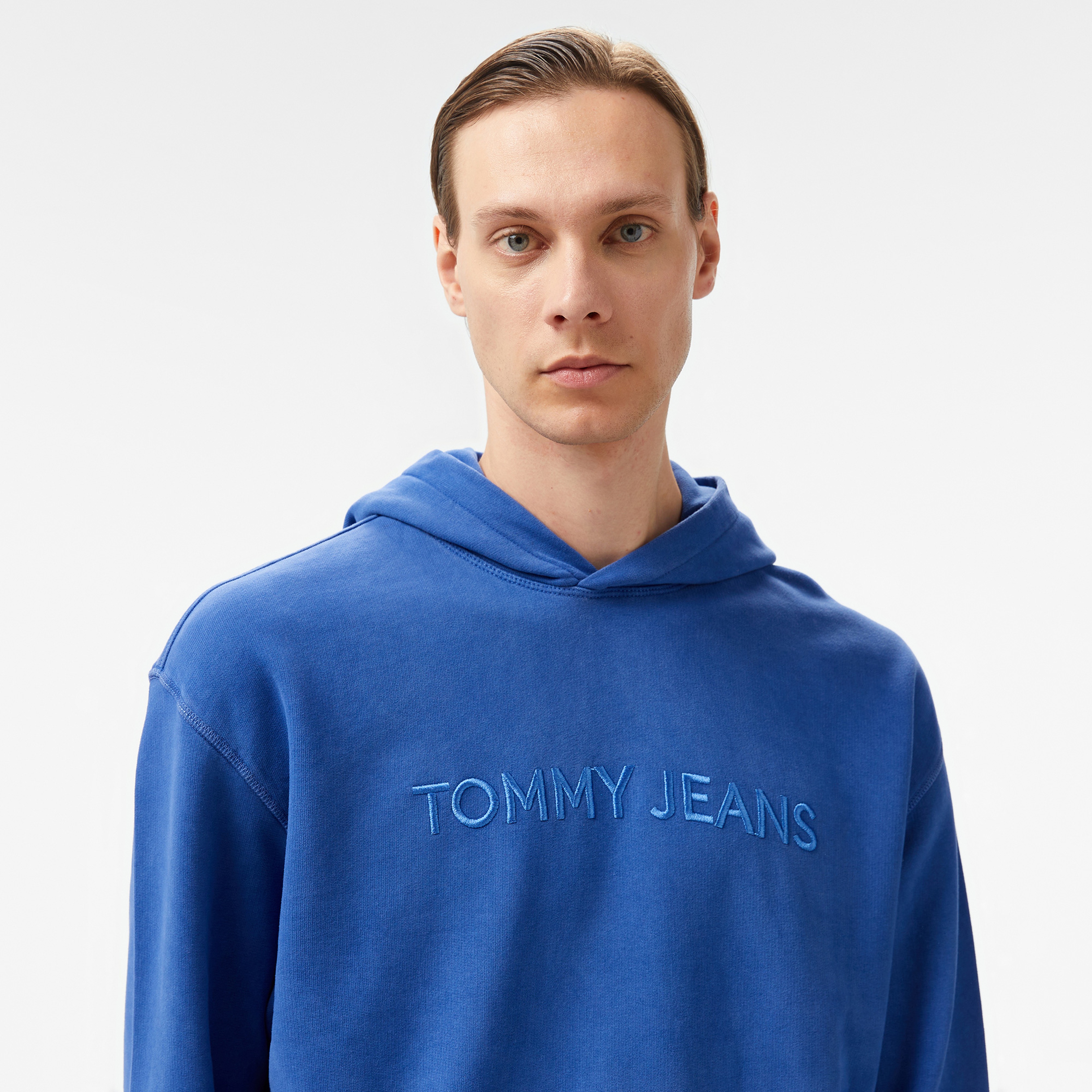 Tommy Hilfiger Jeans Classic Erkek Mavi Hoodie