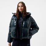 Tommy Hilfiger New York Down Gloss Wth Hood Kadın Lacivert Mont