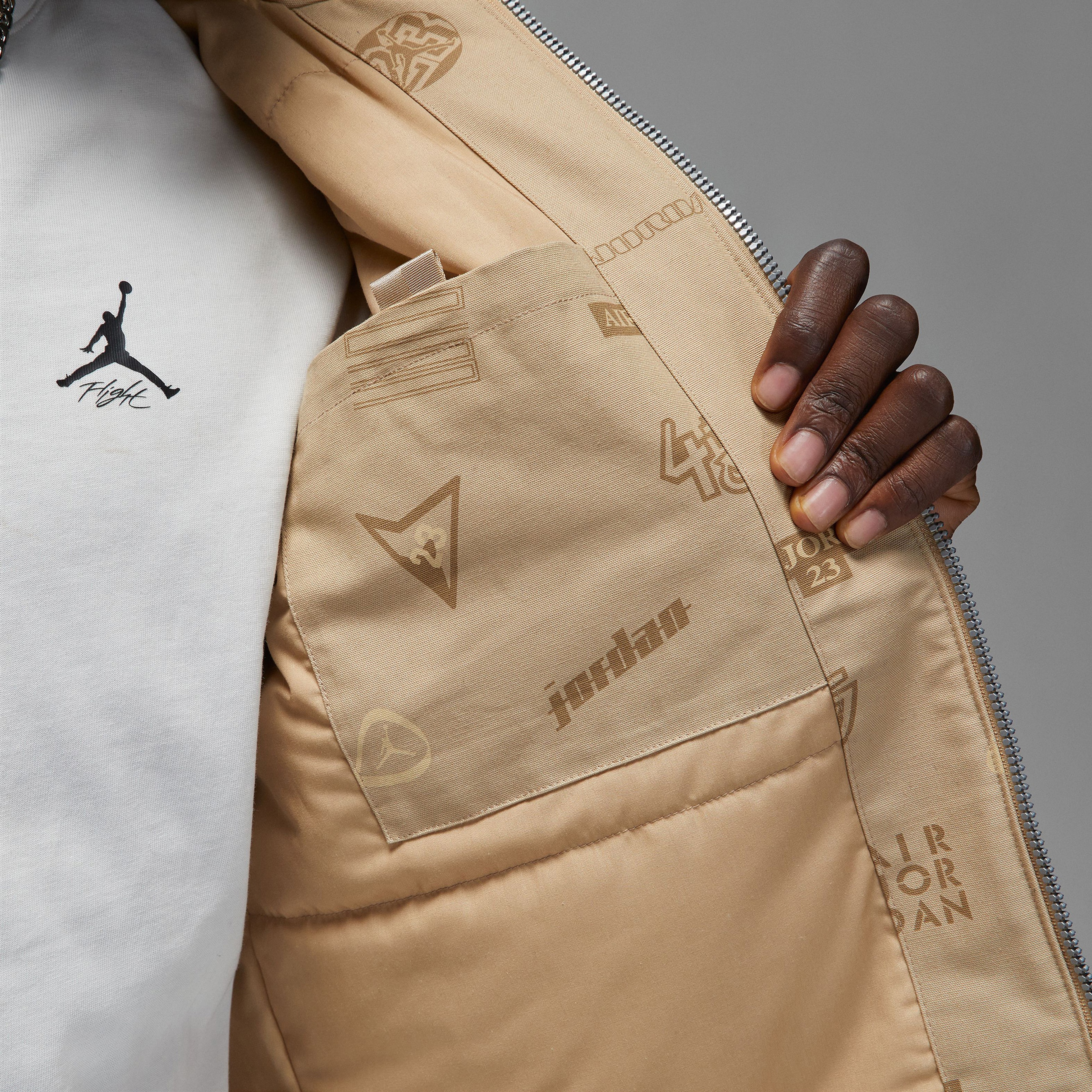 Jordan Flight Heritage Erkek Kahverengi Ceket