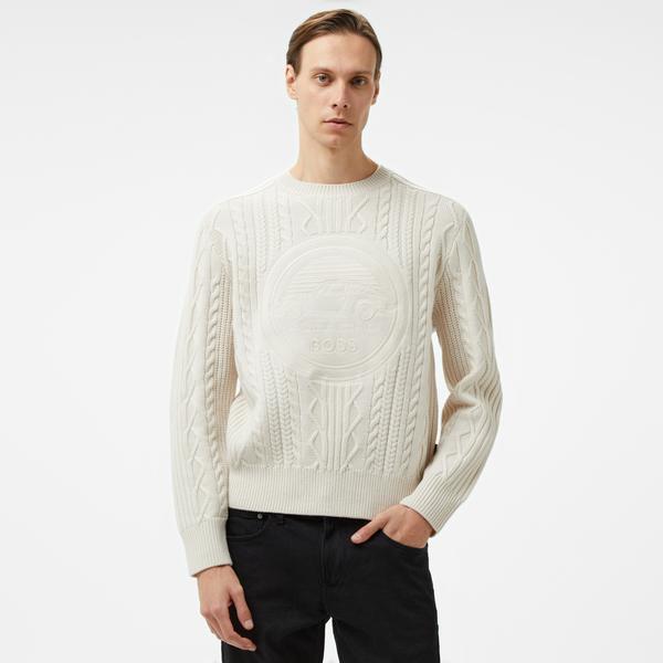 Boss C-Dionel_Ps Erkek Beyaz Sweatshirt