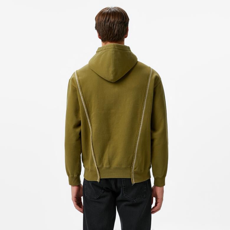 Market Designer Split Erkek Haki Sweatshirt