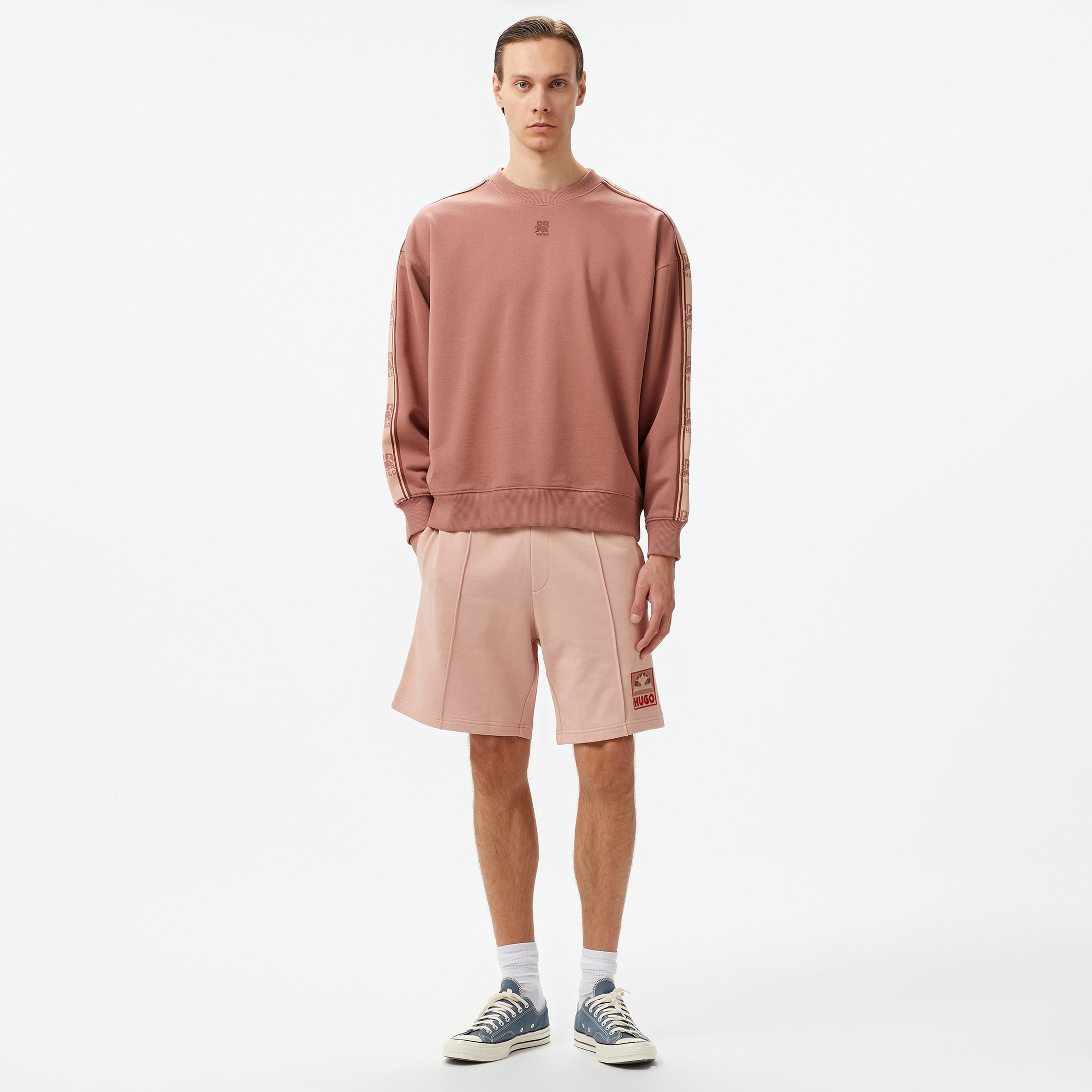 Hugo Dustrip RB Erkek Pembe Sweatshirt