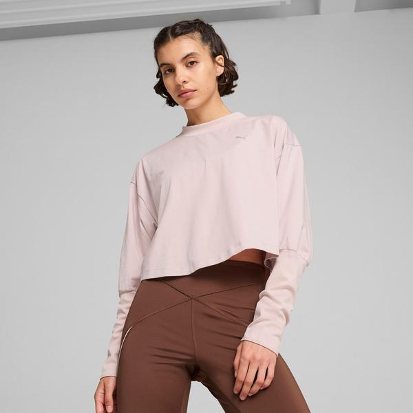 Puma Studio Cloudspun Crew Kadın Pembe Sweatshirt