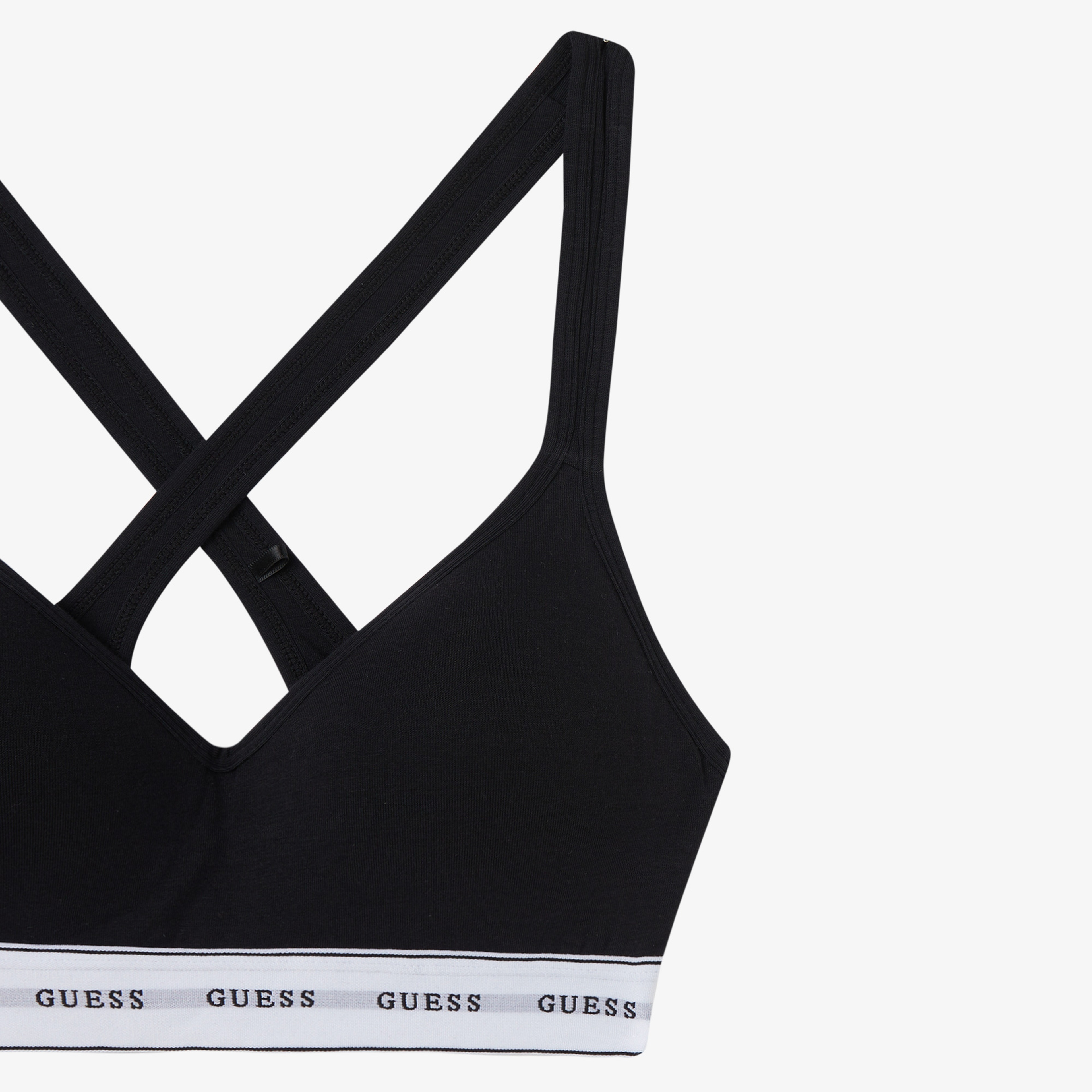 Guess Carrie Padded Triangle Eco Cuddle Jersey Kadın Siyah Sütyen