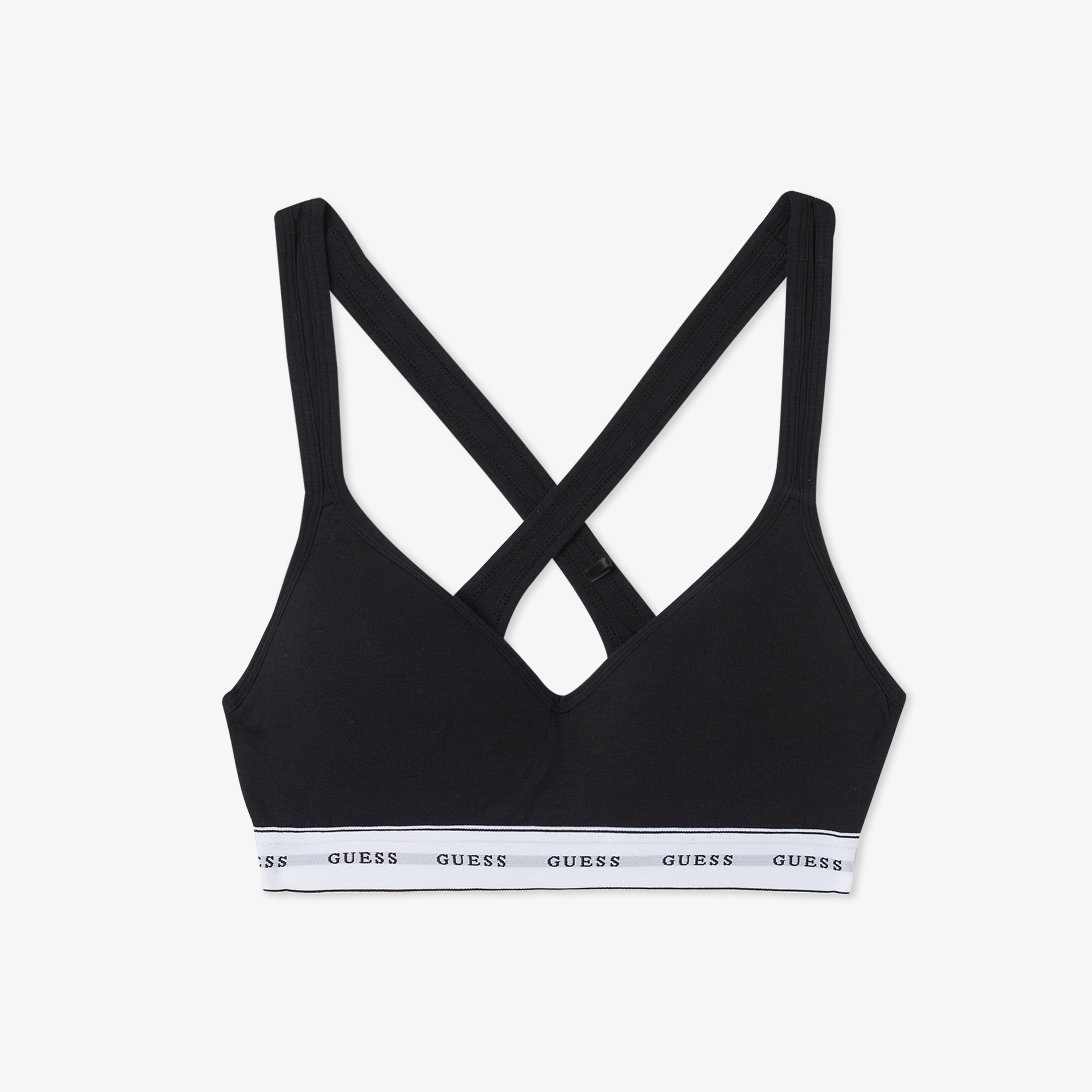 Guess Carrie Padded Triangle Eco Cuddle Jersey Kadın Siyah Sütyen