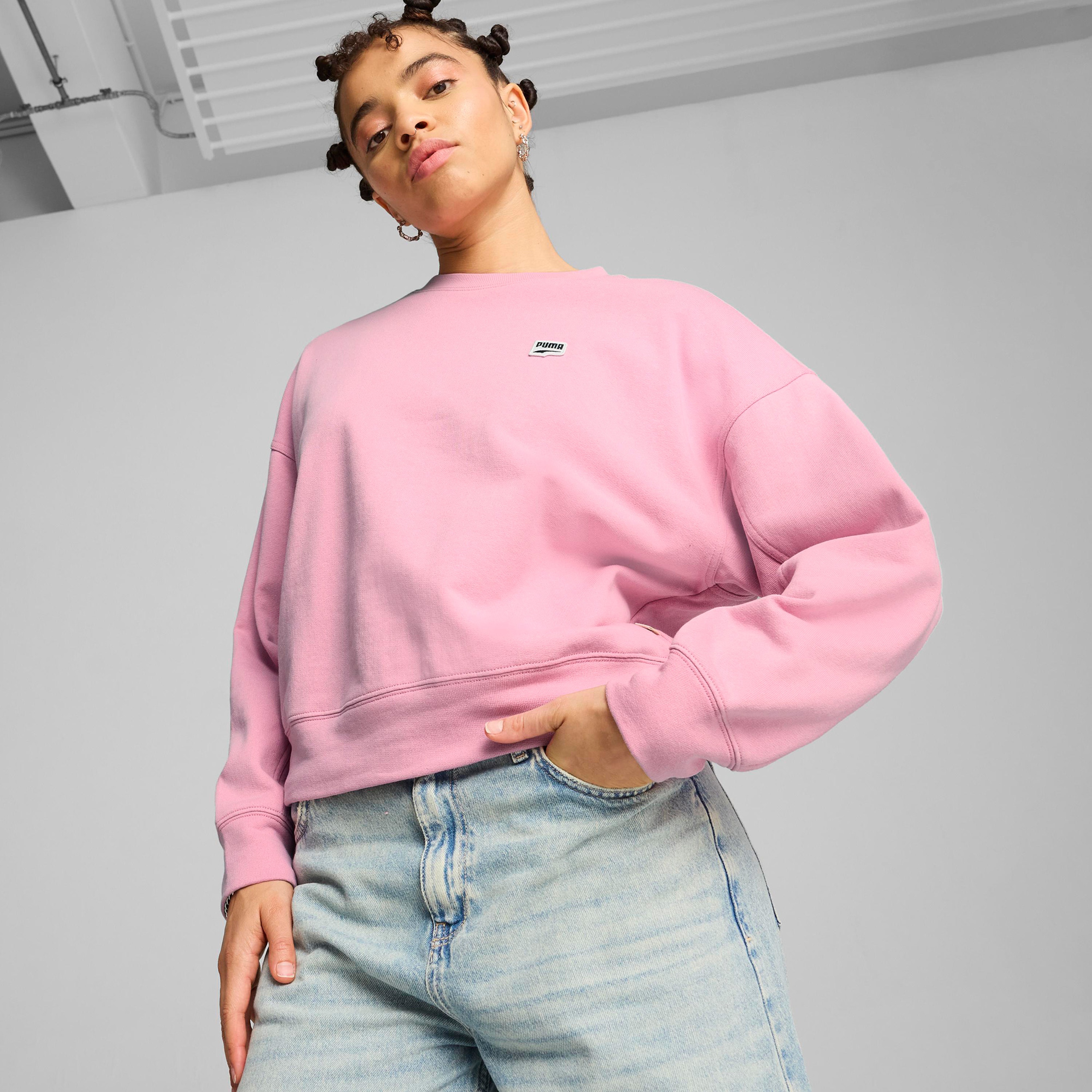 Puma Downtown Re:Collection Crew Kadın Pembe Sweatshirt