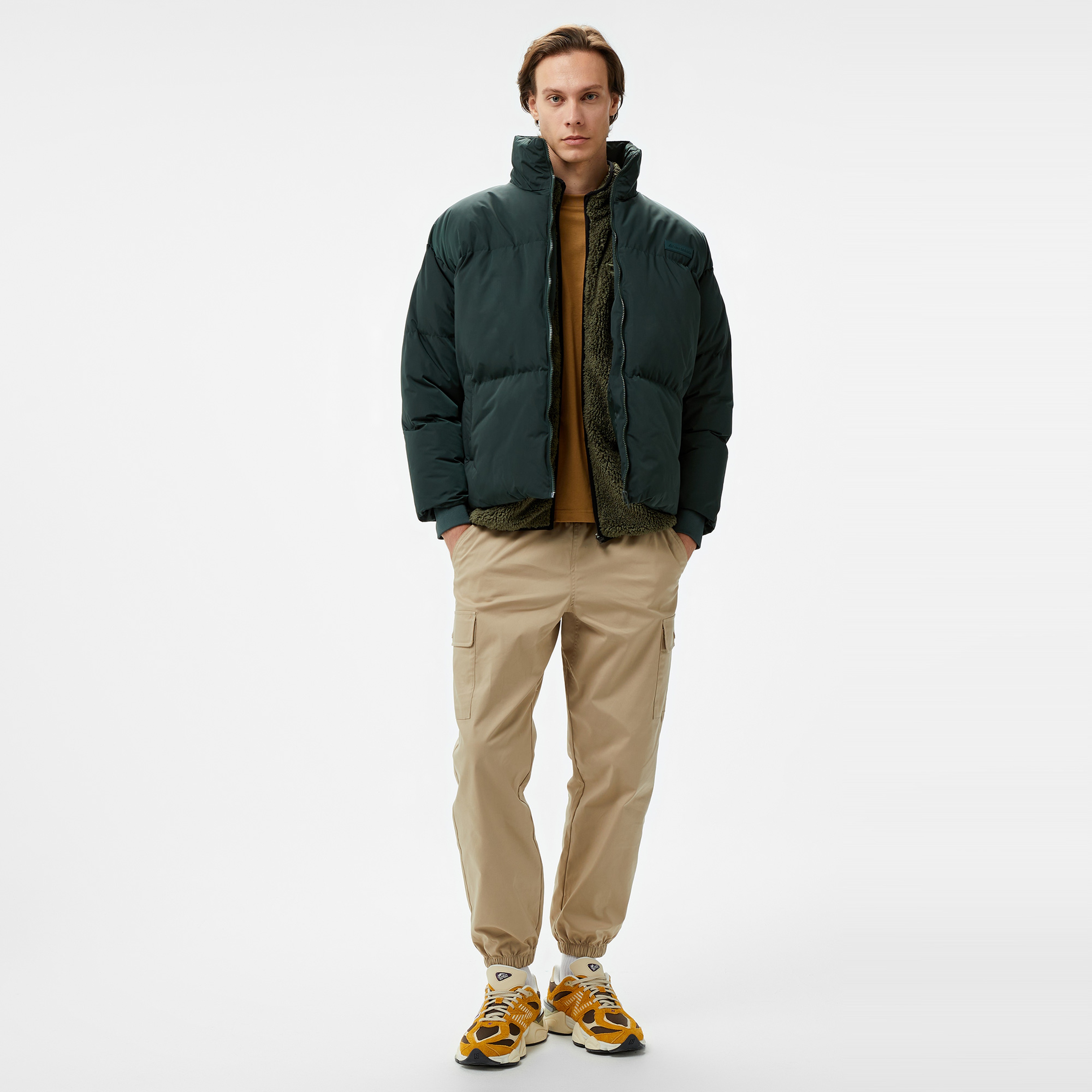 New Balance MNJ3424 Erkek Yeşil Mont