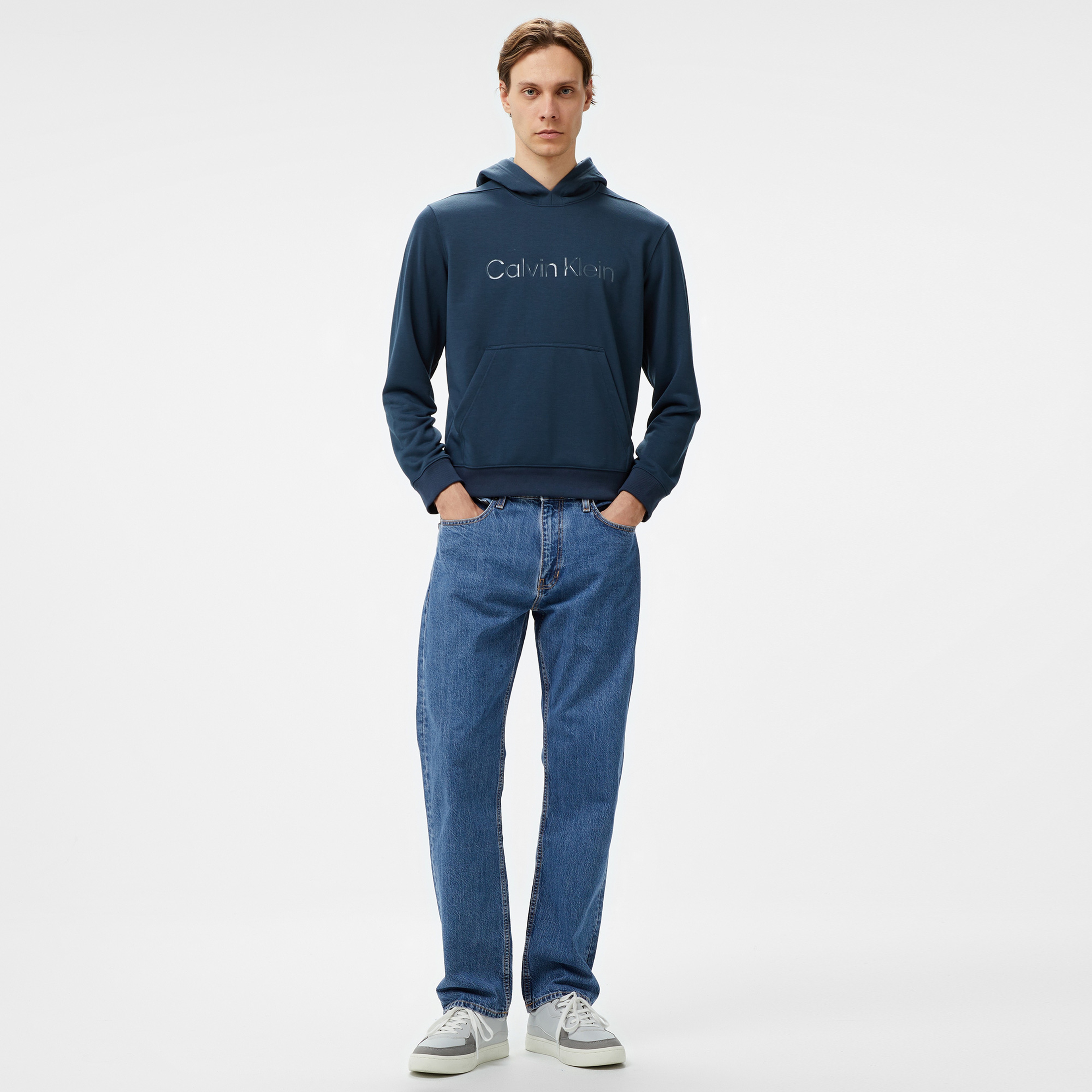 Calvin Klein Sweat Erkek Lacivert Hoodie