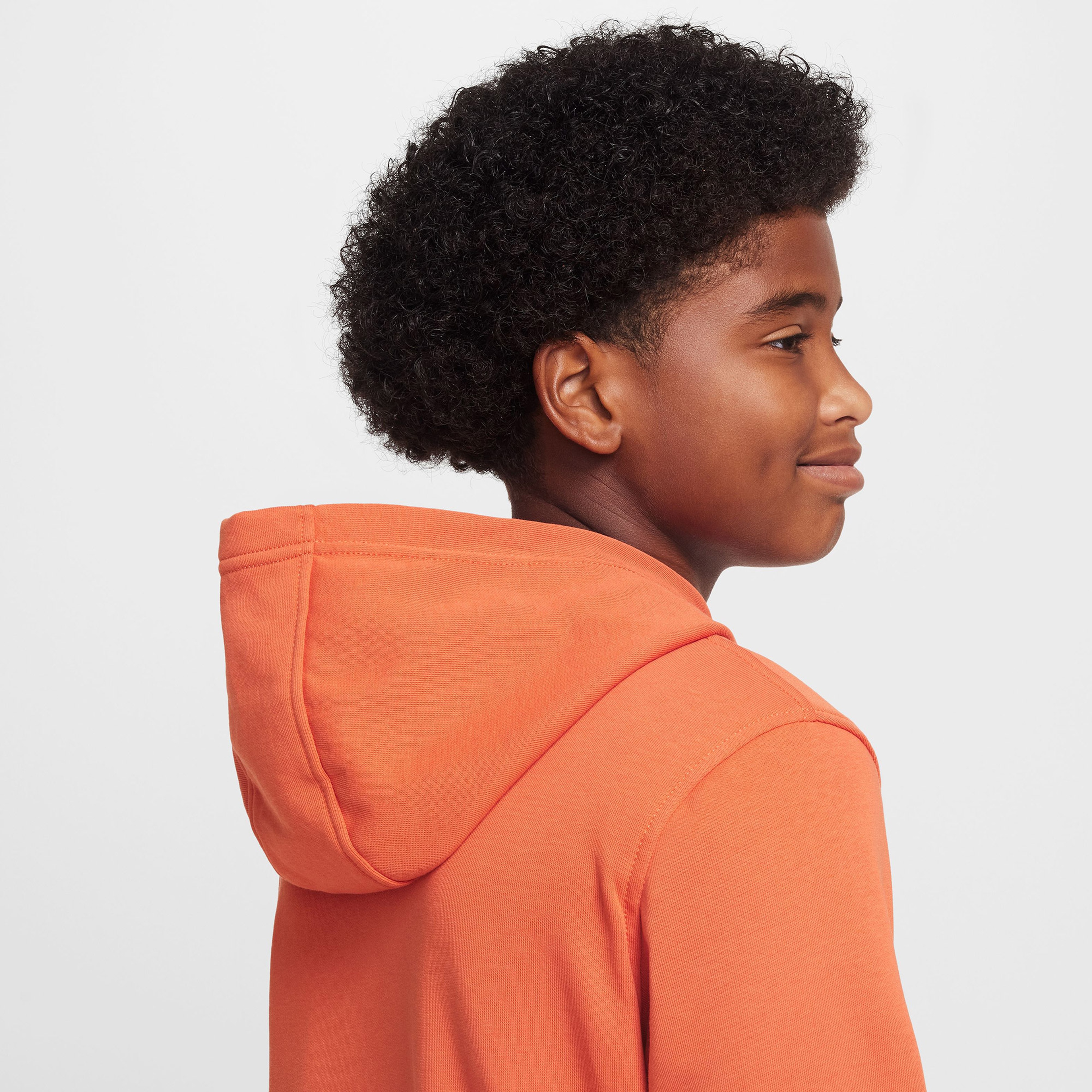 Nike Sportswear Club Fleece Çocuk Turuncu Kapüşonlu Sweatshirt