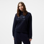Tommy Hilfiger Varsity Crest Kadın Mavi Sweatshirt