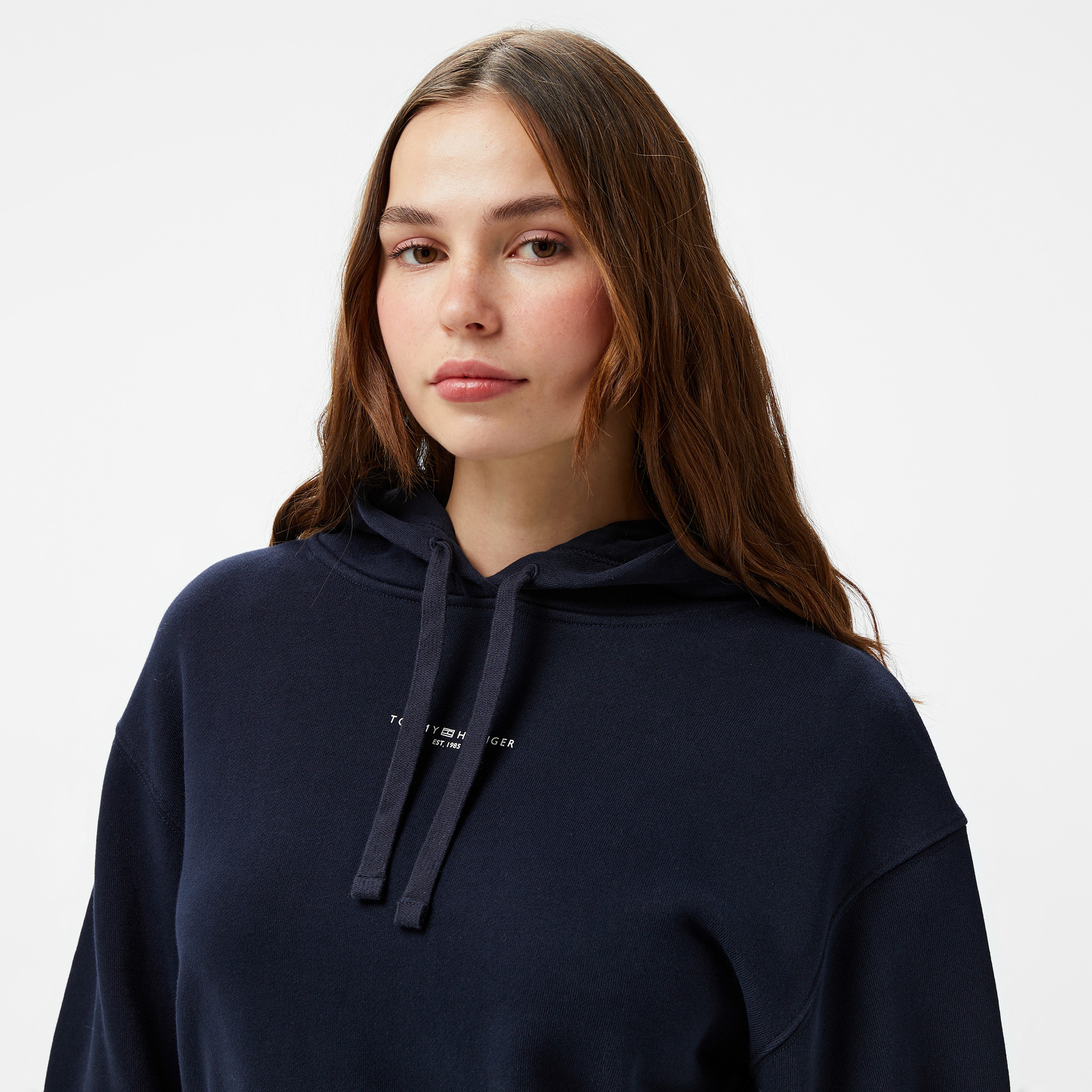 Tommy Hilfiger Modern Mini Corp Kadın Mavi Hoodie