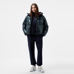 Tommy Hilfiger New York Down Gloss Wth Hood Kadın Lacivert Mont