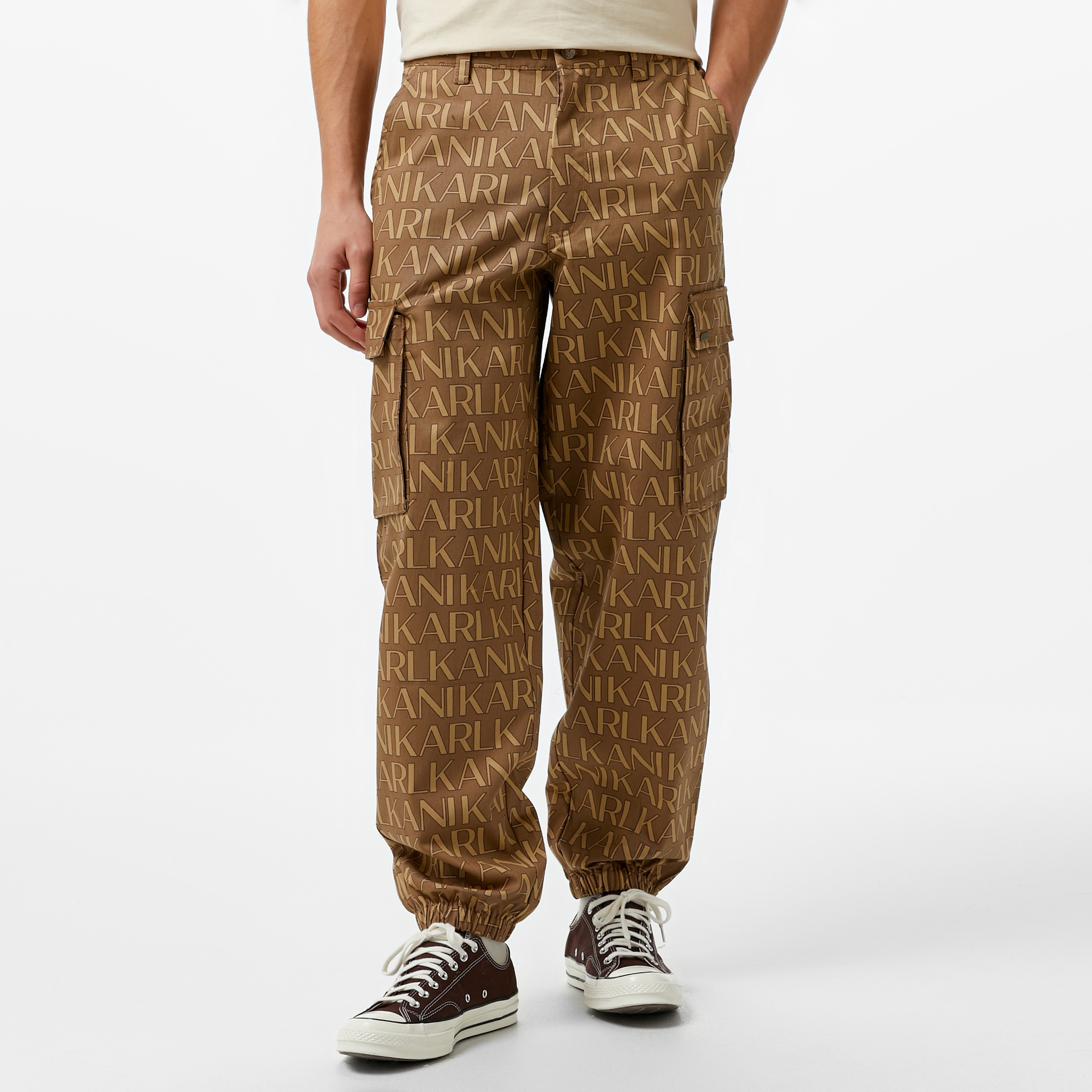 Karl Kani Kk Aop Cargo Erkek Bej Eşofman Altı