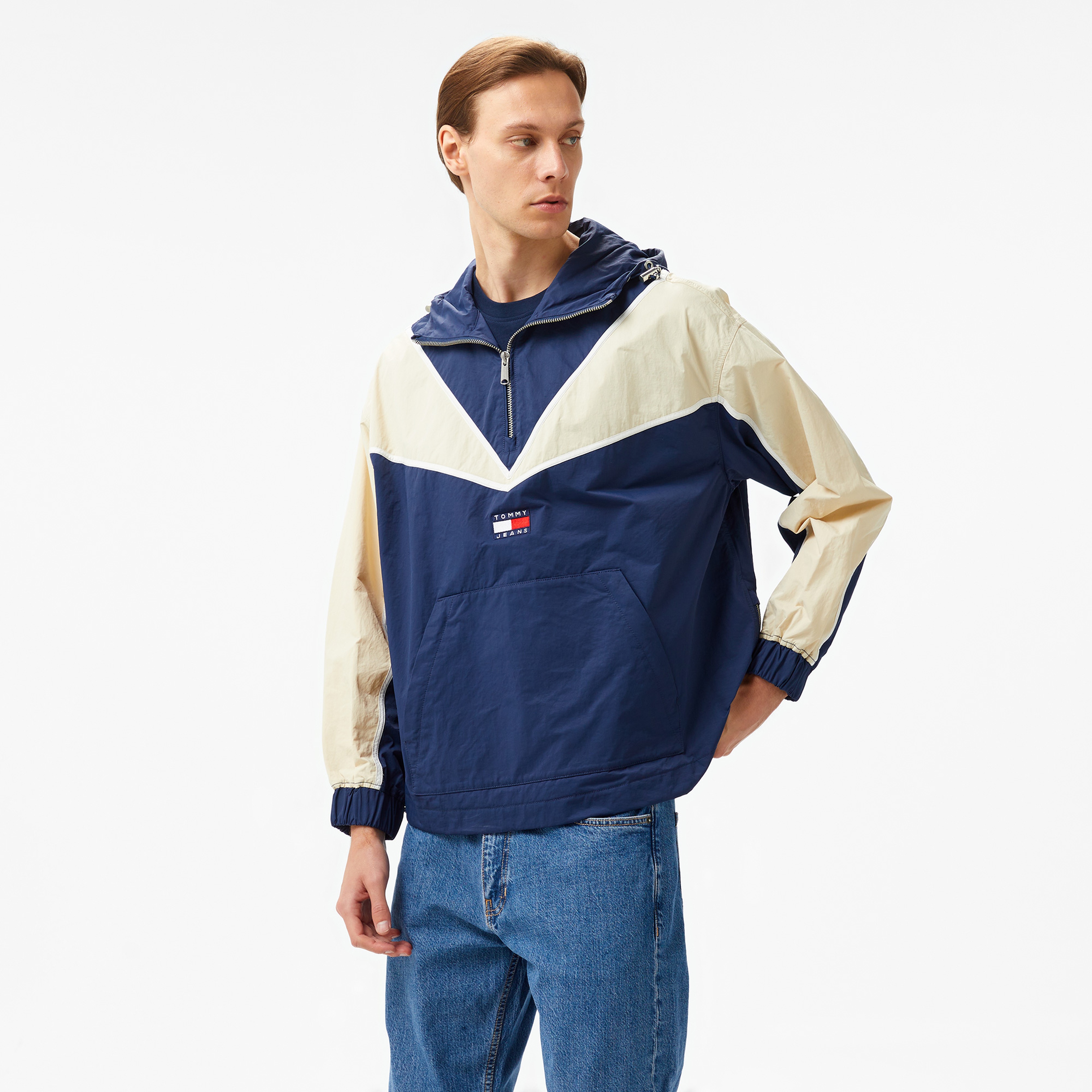 Tommy Hilfiger Jeans Tj Game Day Chicago Popover Erkek Lacivert Ceket