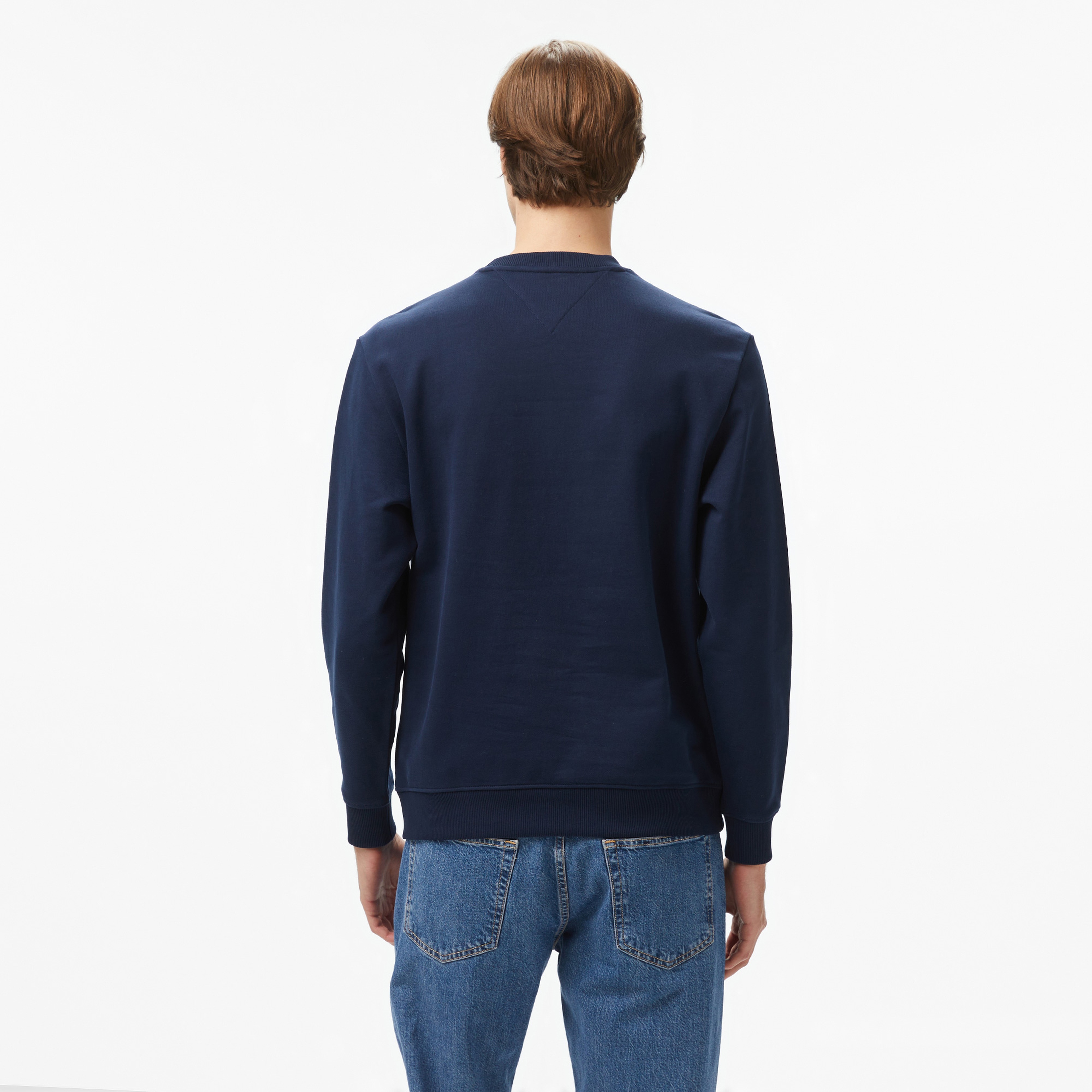 Tommy Hilfiger Jeans Tj Prep Crest Crew Erkek Lacivert Sweatshirt