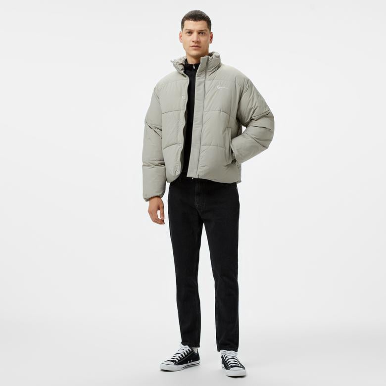 Karl Kani Small Signature Puffer Erkek Gri Ceket