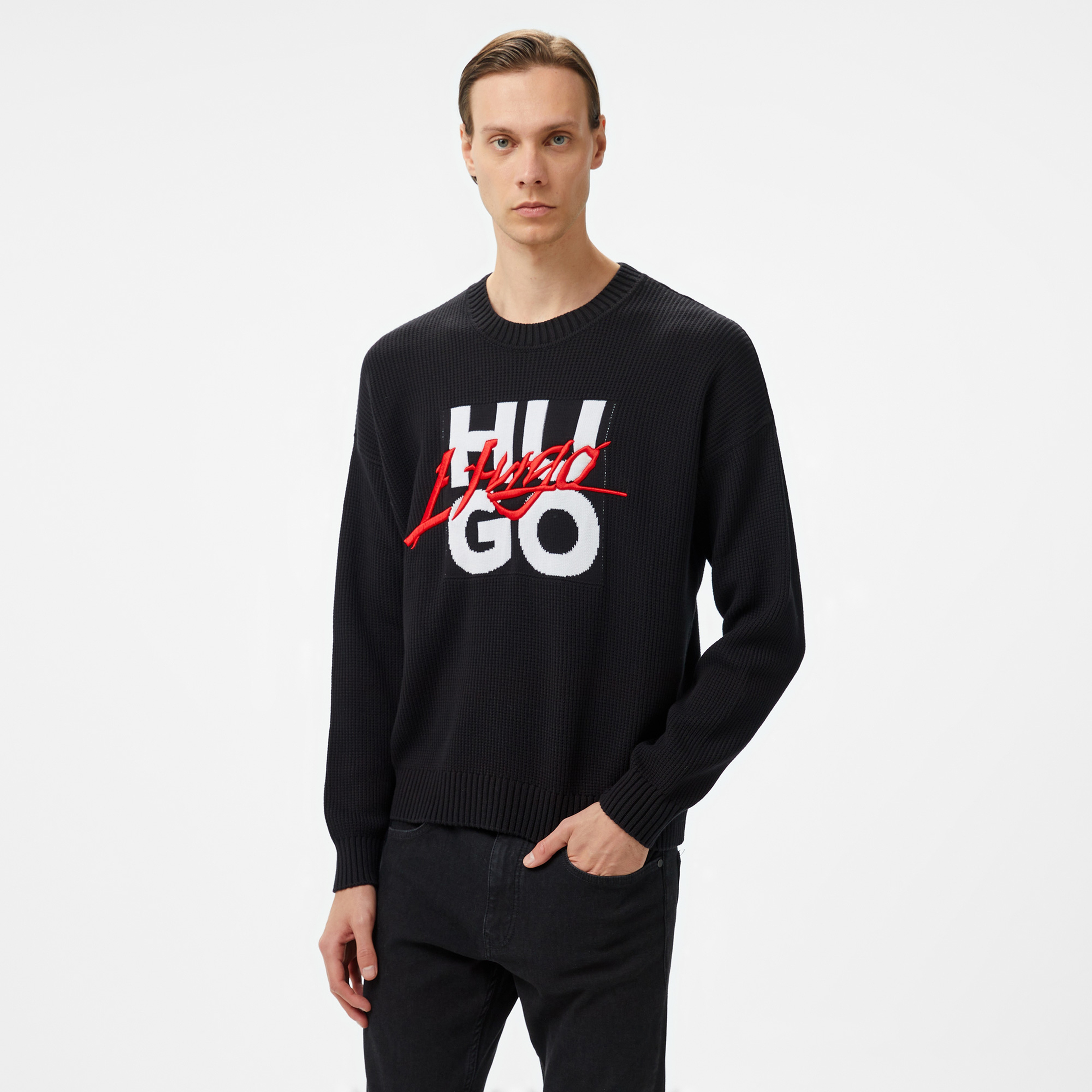 Hugo Semou Erkek Siyah Kazak