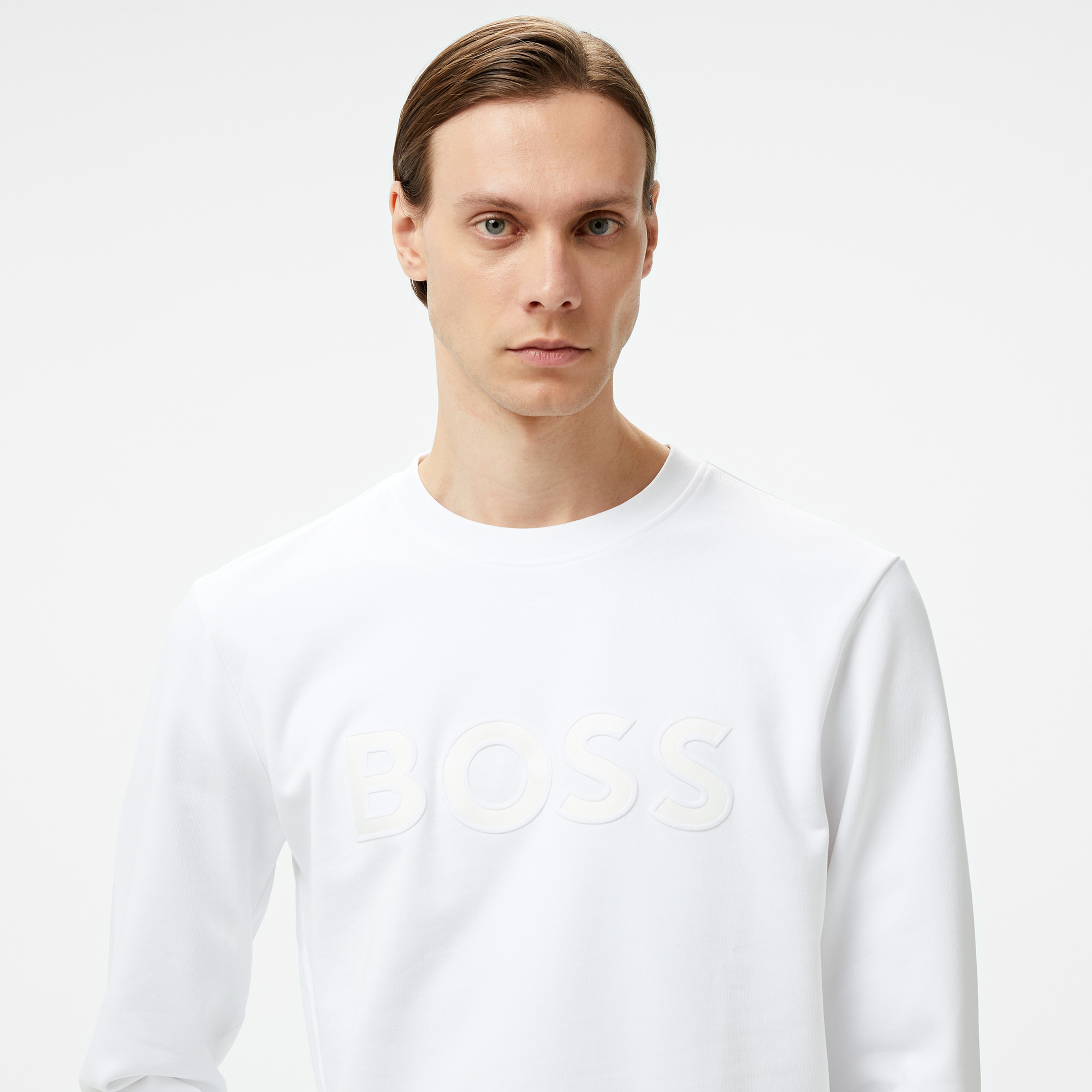 Boss C-Soleri 60 Erkek Beyaz Sweatshirt