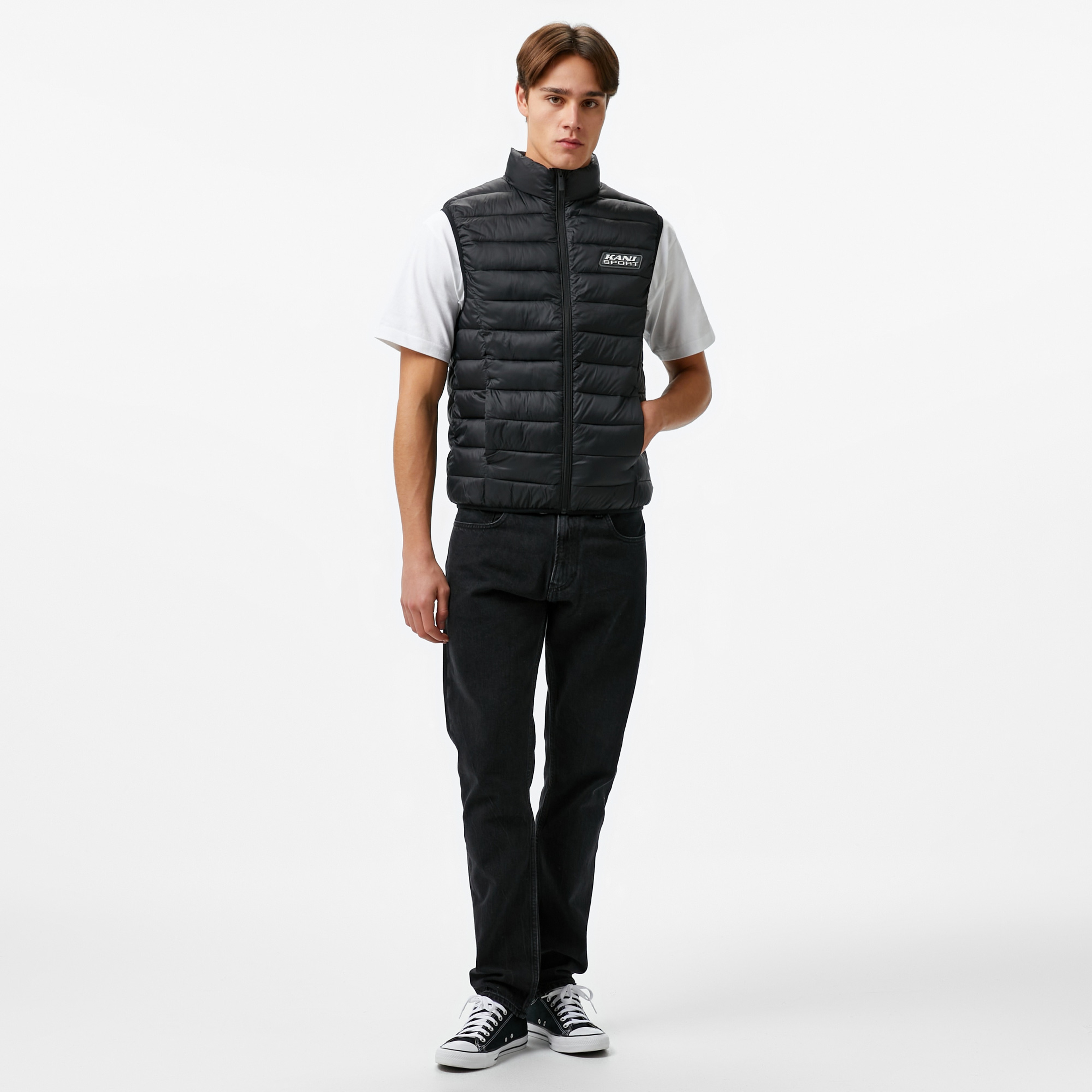 Karl Kani Sport Patch Light Puffer Erkek Siyah Yelek