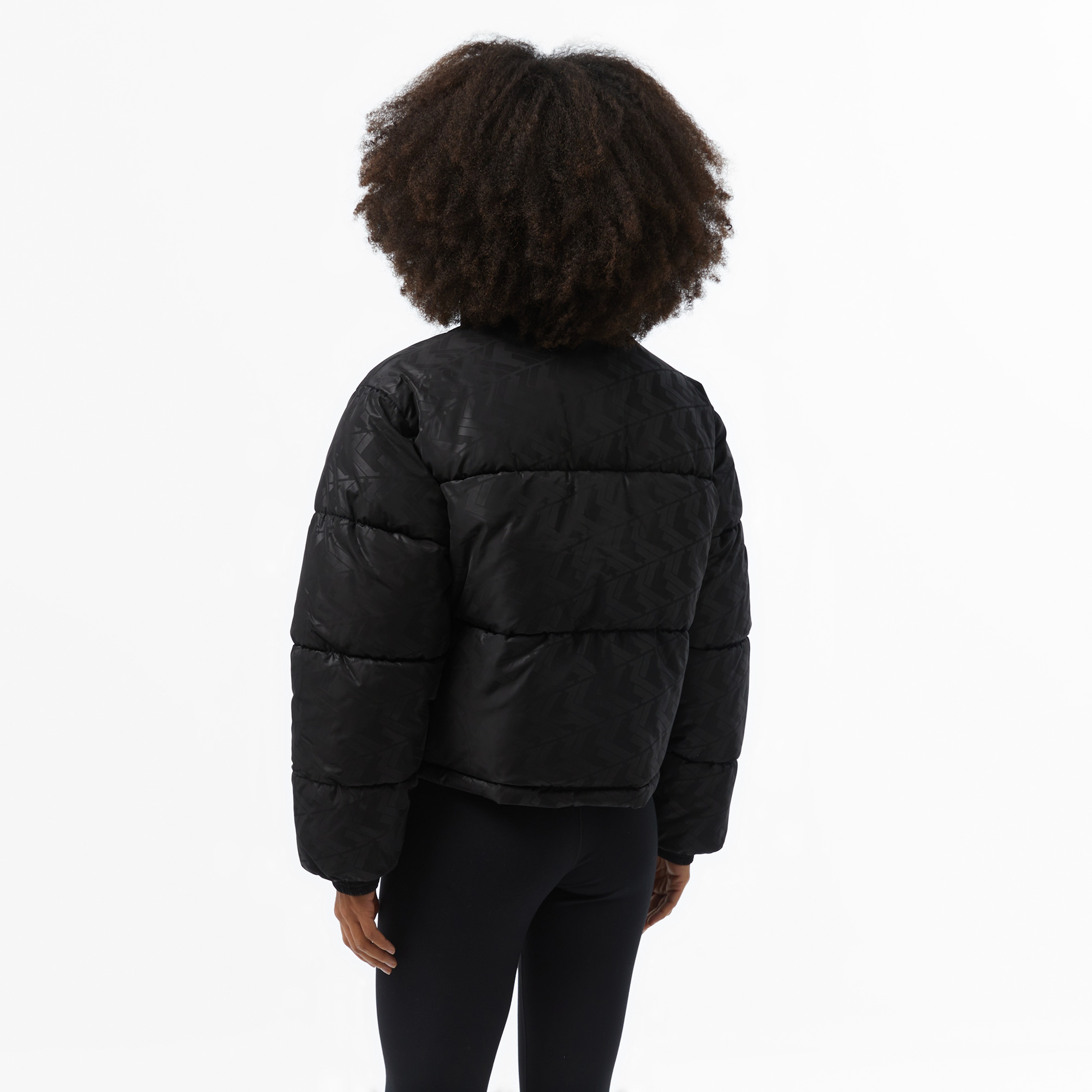 Karl Kani Og Aop Crop Puffer Kadın Siyah Ceket