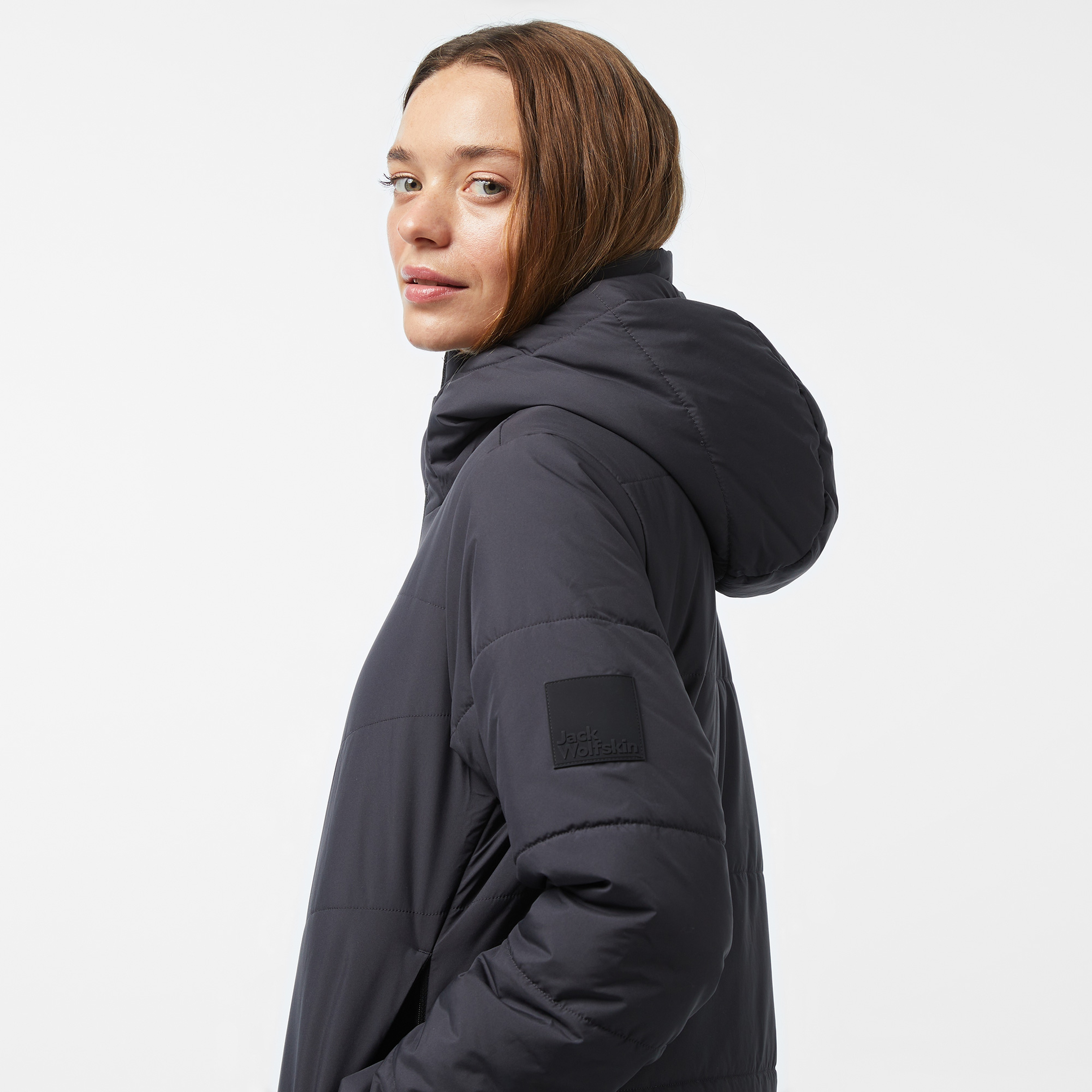 Jack Wolfskin Deutzer Coat Kadın Siyah Outdoor Ceketi