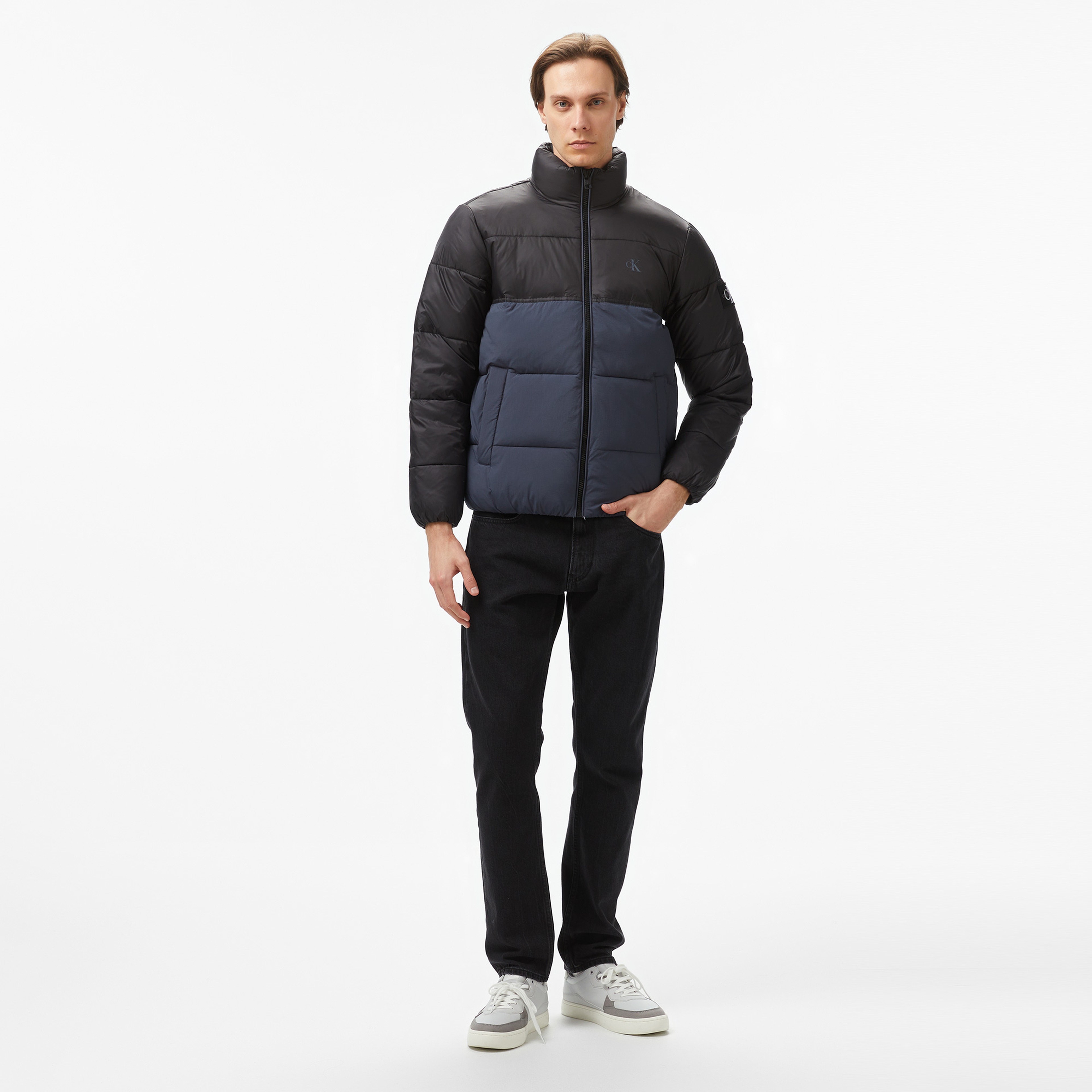 Calvin Klein Jeans Non Down Blocking Puffer Erkek Lacivert Ceket
