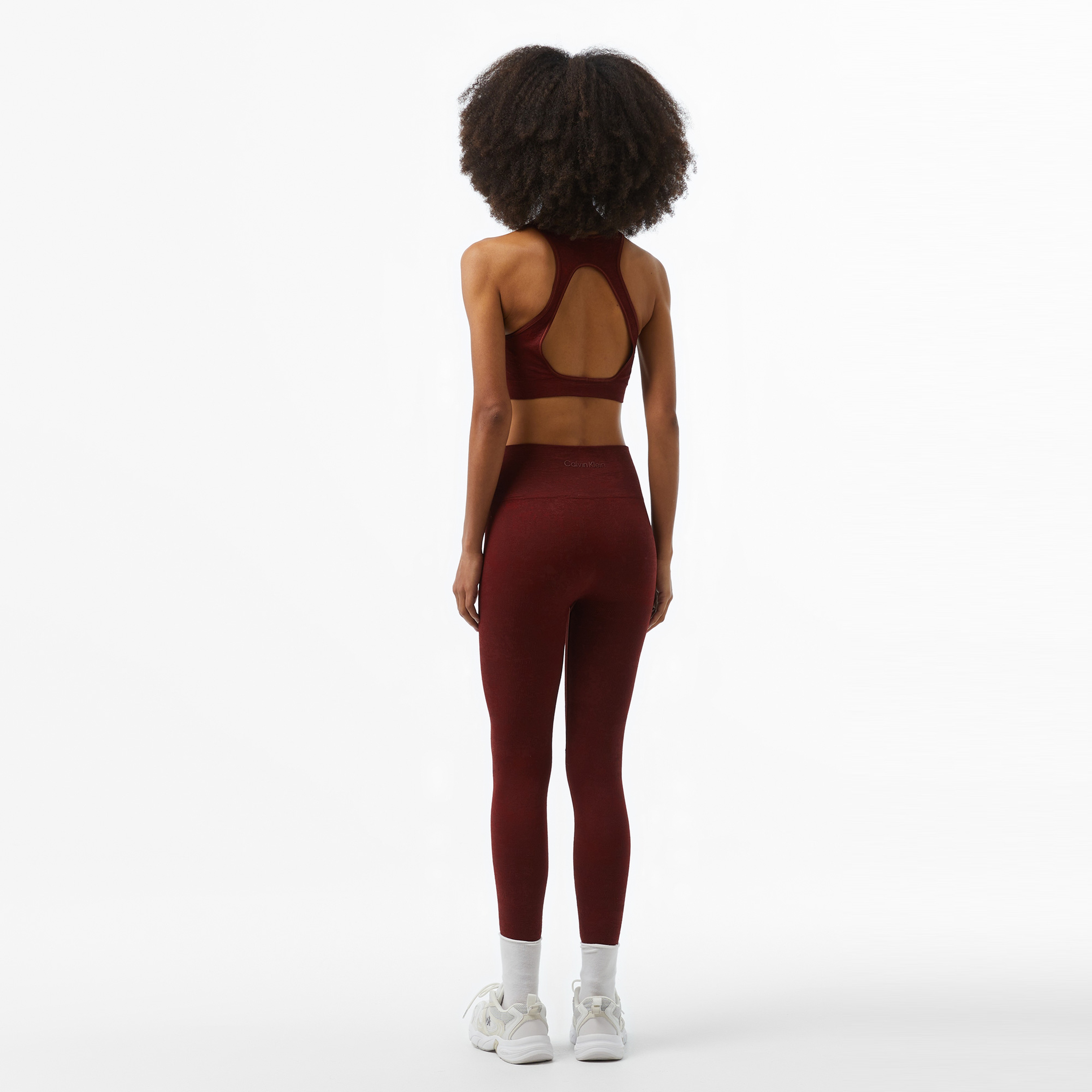 Calvin Klein Full Length Kadın Kırmızı Tayt