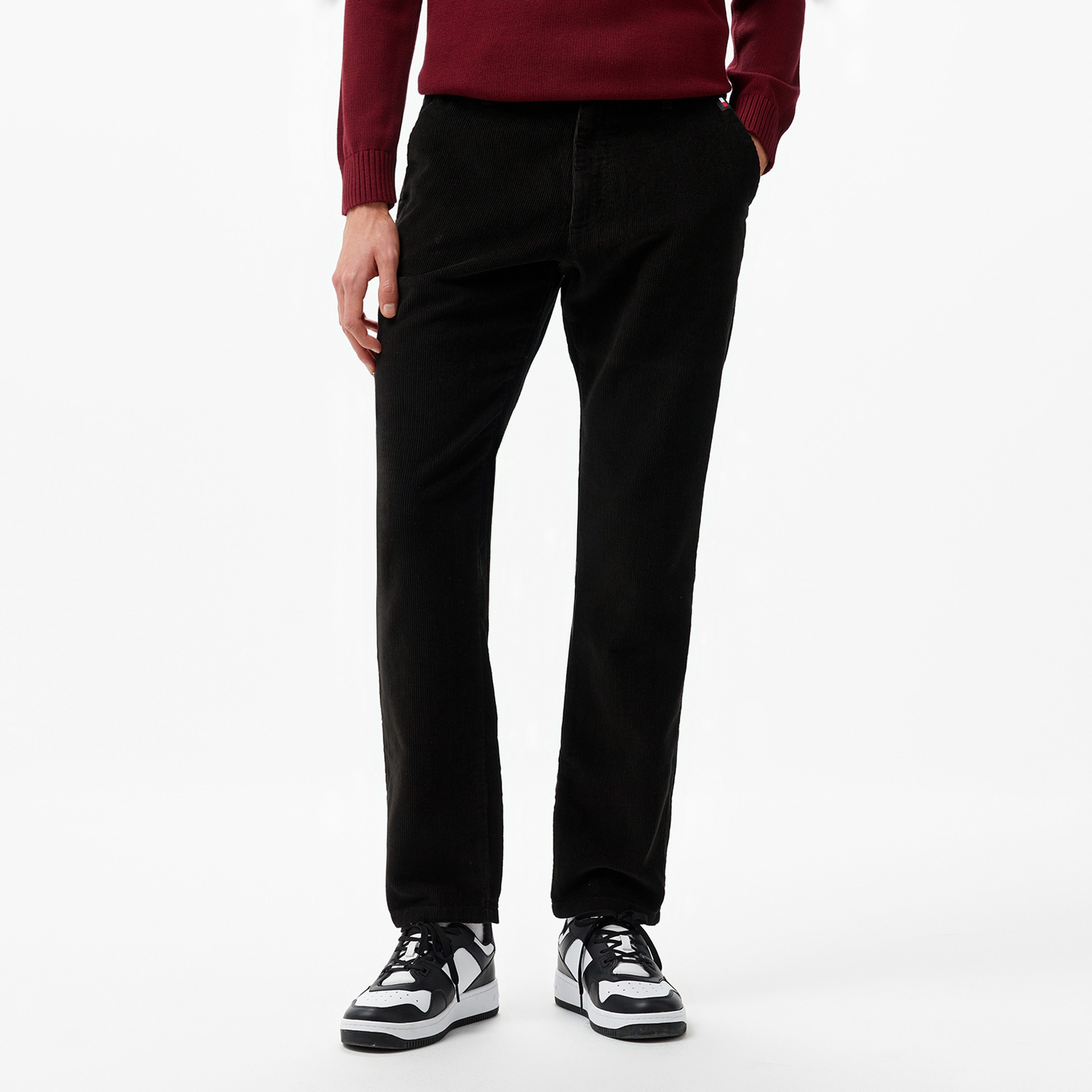 Tommy Hilfiger Jeans Ryan Cord Erkek Siyah Chino Pantolon