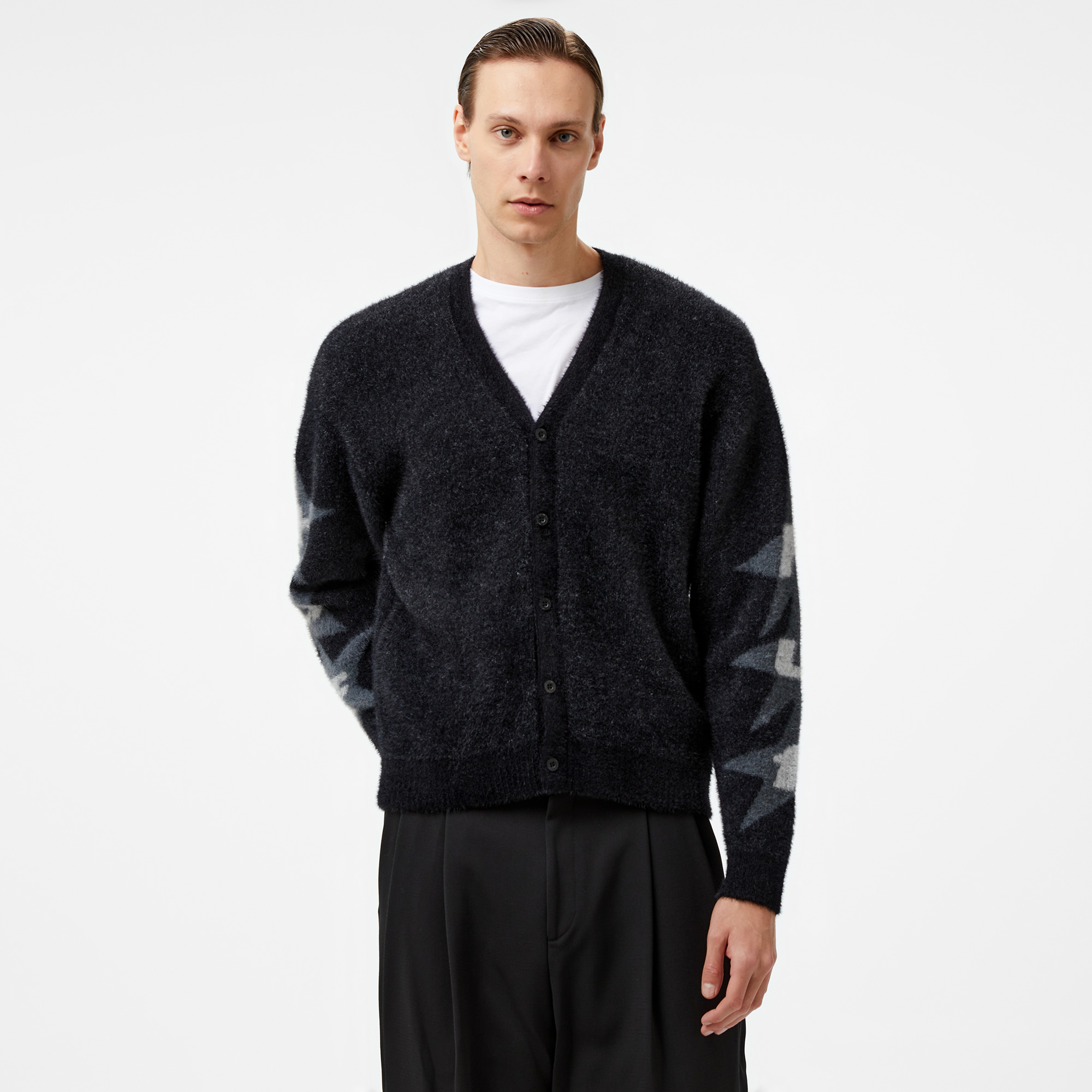 HUF Ursa Mohair Cardigan Erkek Siyah Ceket