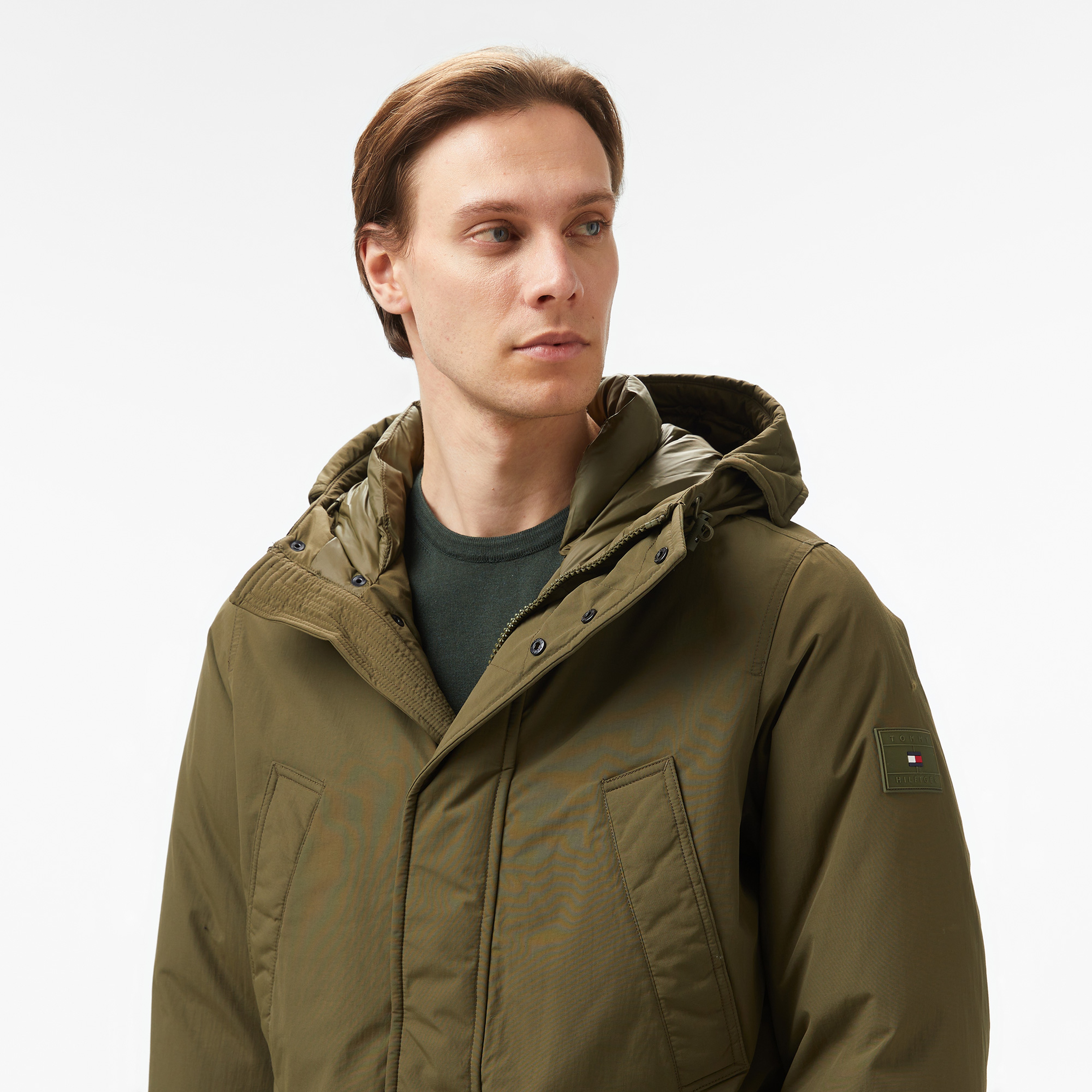 Tommy Hilfiger Rockie Down Parka Erkek Haki Parka