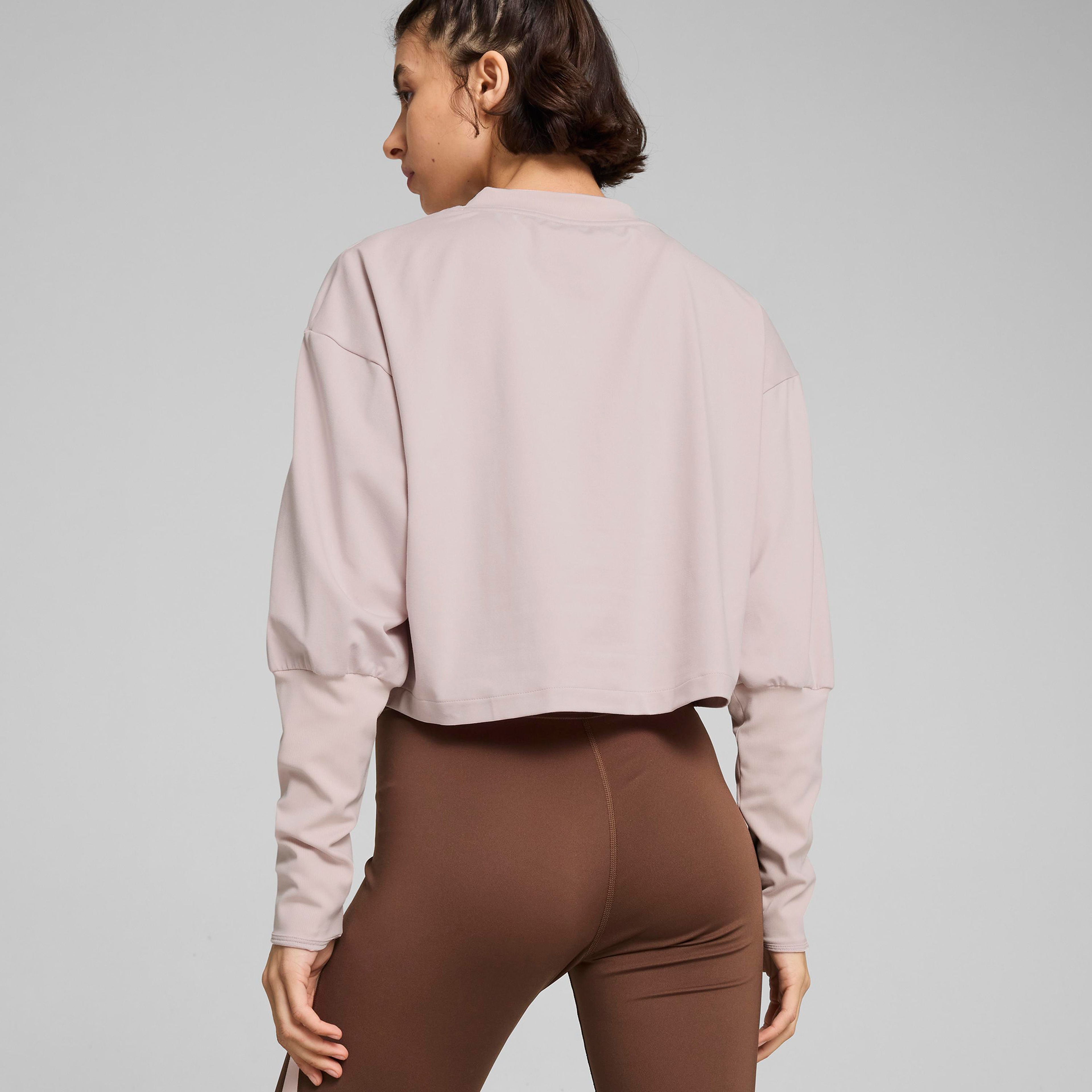 Puma Studio Cloudspun Crew Kadın Pembe Sweatshirt