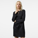 Calvin Klein Shiny Satin Metal Clasp Kadın Siyah Elbise