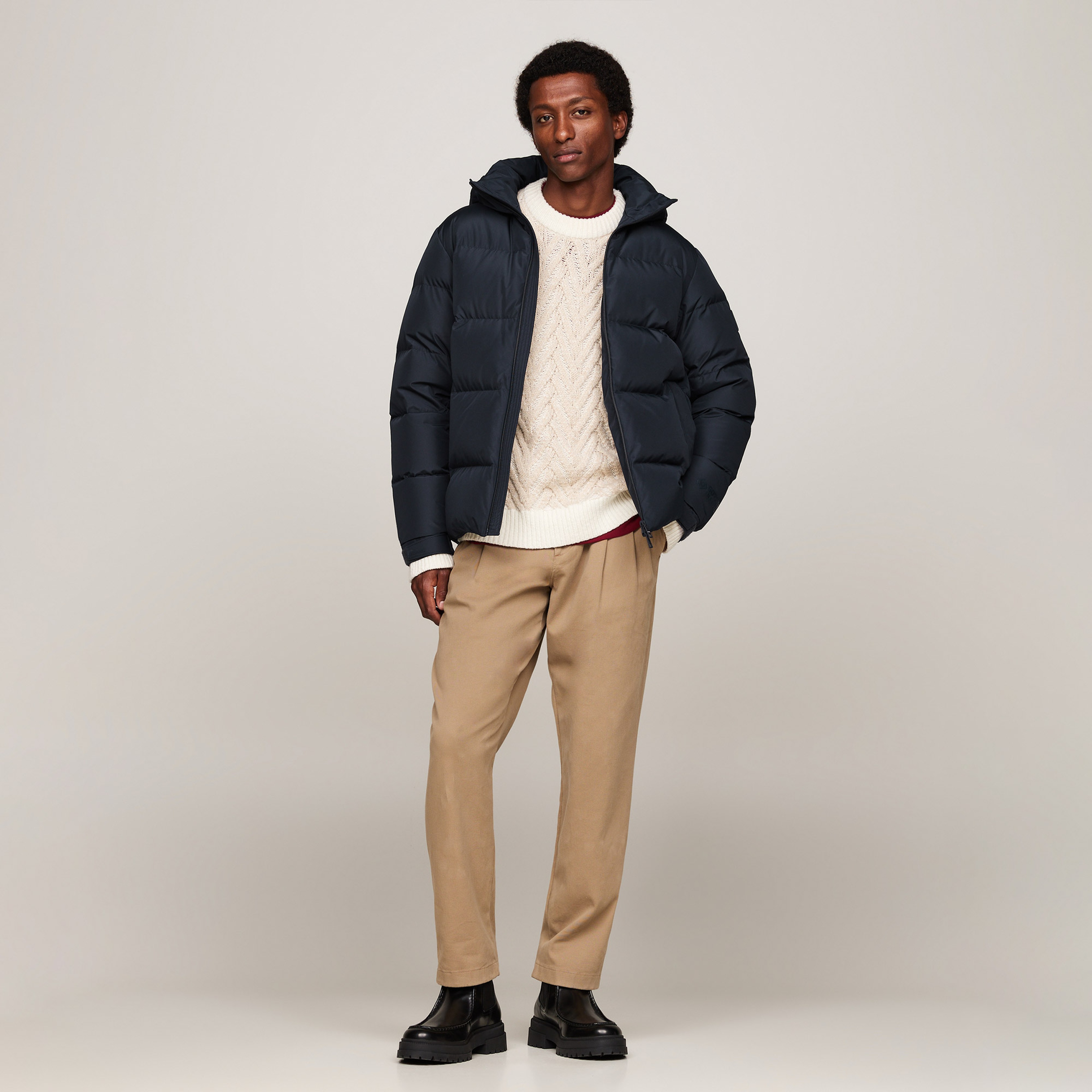 Tommy Hilfiger Gore-Tex Down Hdd Puffer Erkek Mavi Ceket