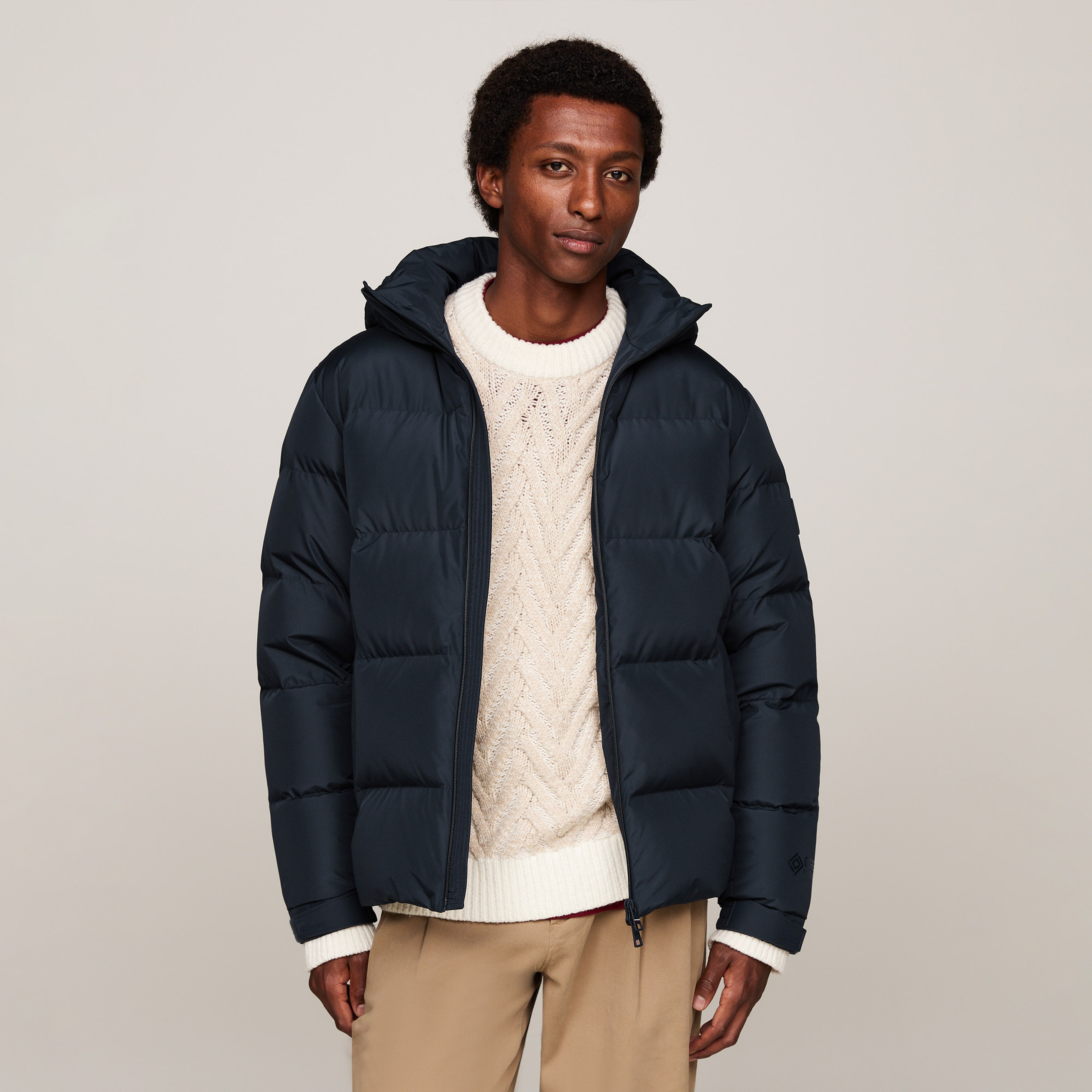 Tommy Hilfiger Gore-Tex Down Hdd Puffer Erkek Mavi Ceket