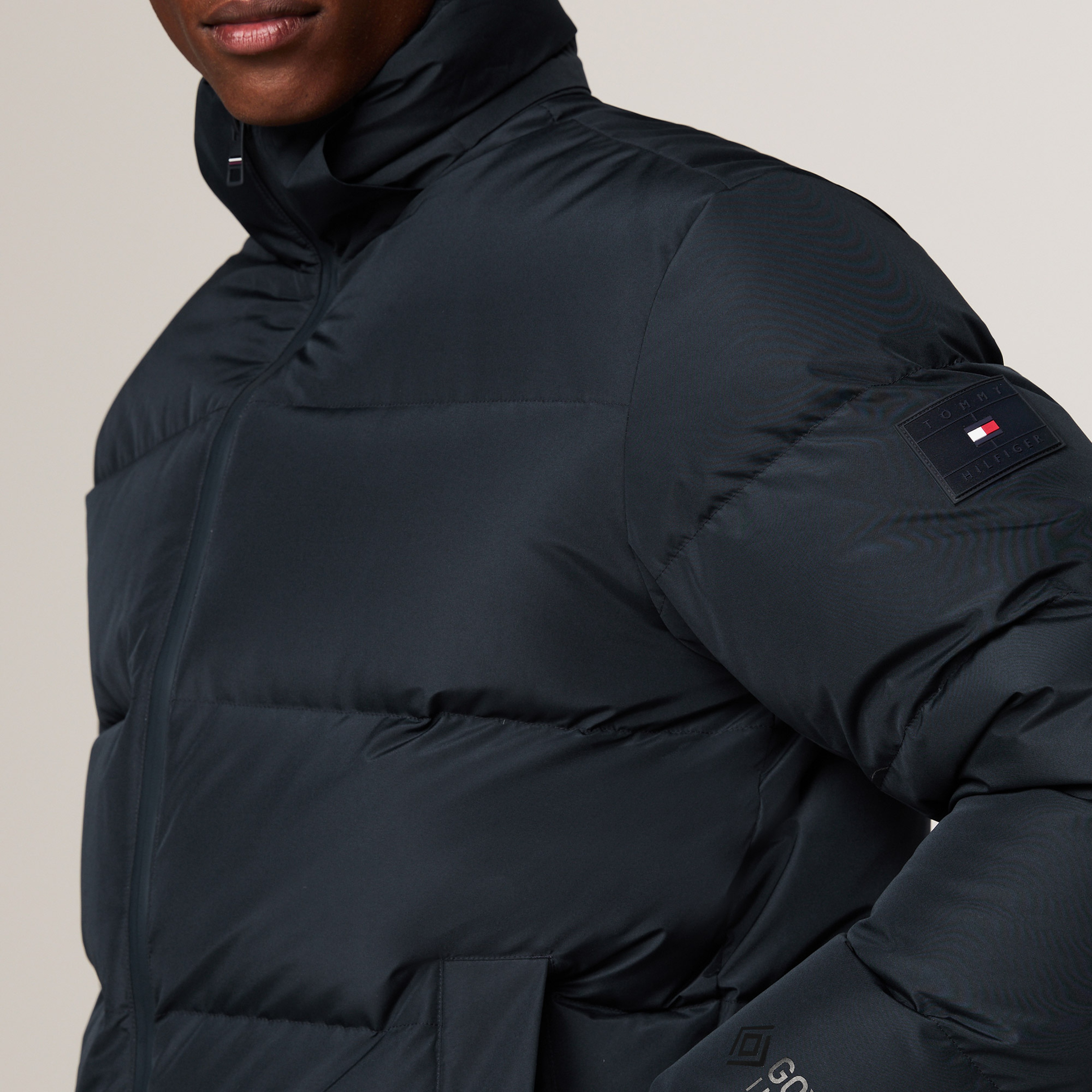 Tommy Hilfiger Gore-Tex Down Hdd Puffer Erkek Mavi Ceket