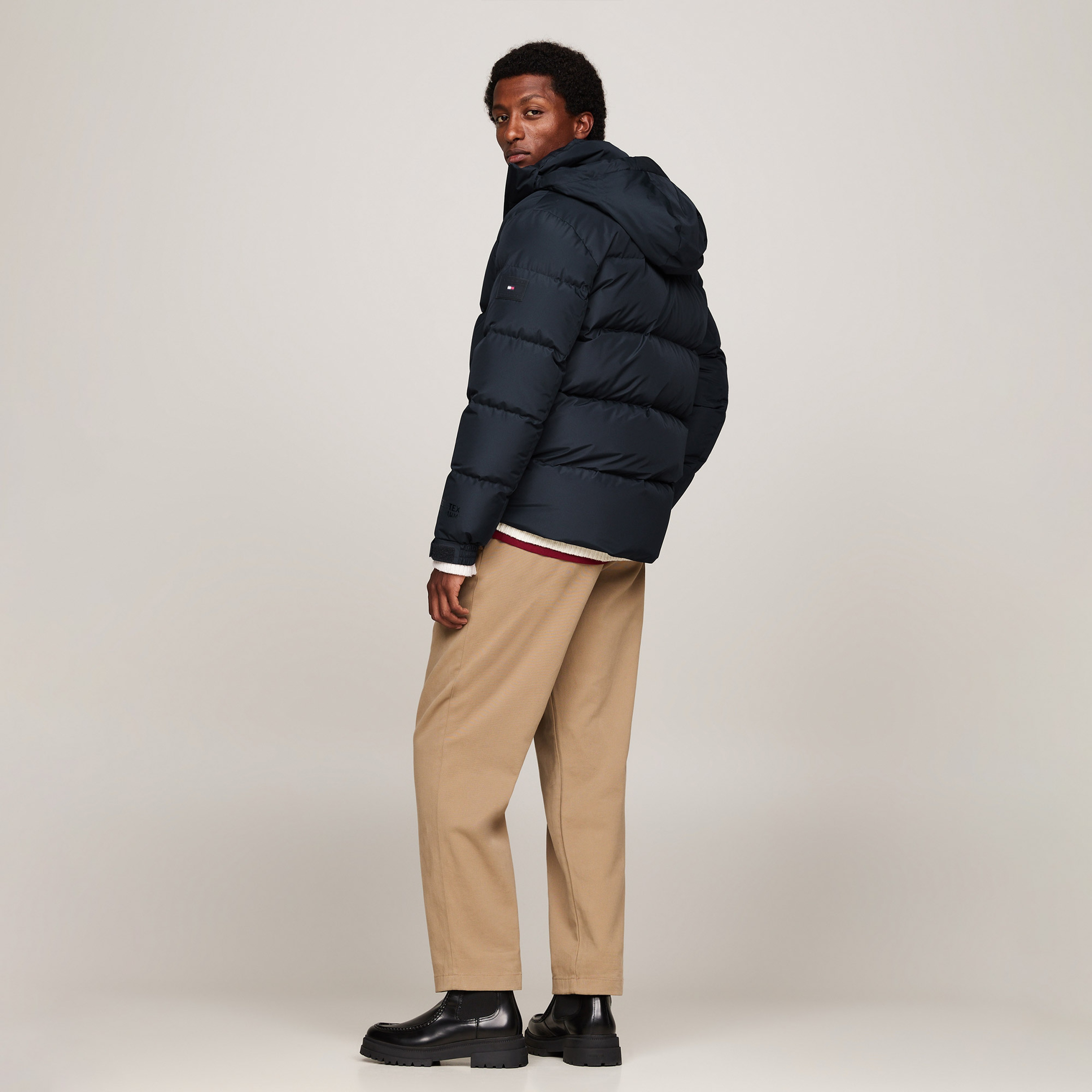 Tommy Hilfiger Gore-Tex Down Hdd Puffer Erkek Mavi Ceket