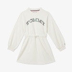 Tommy Hilfiger Tommy Dot Foil Çocuk Beyaz Elbise
