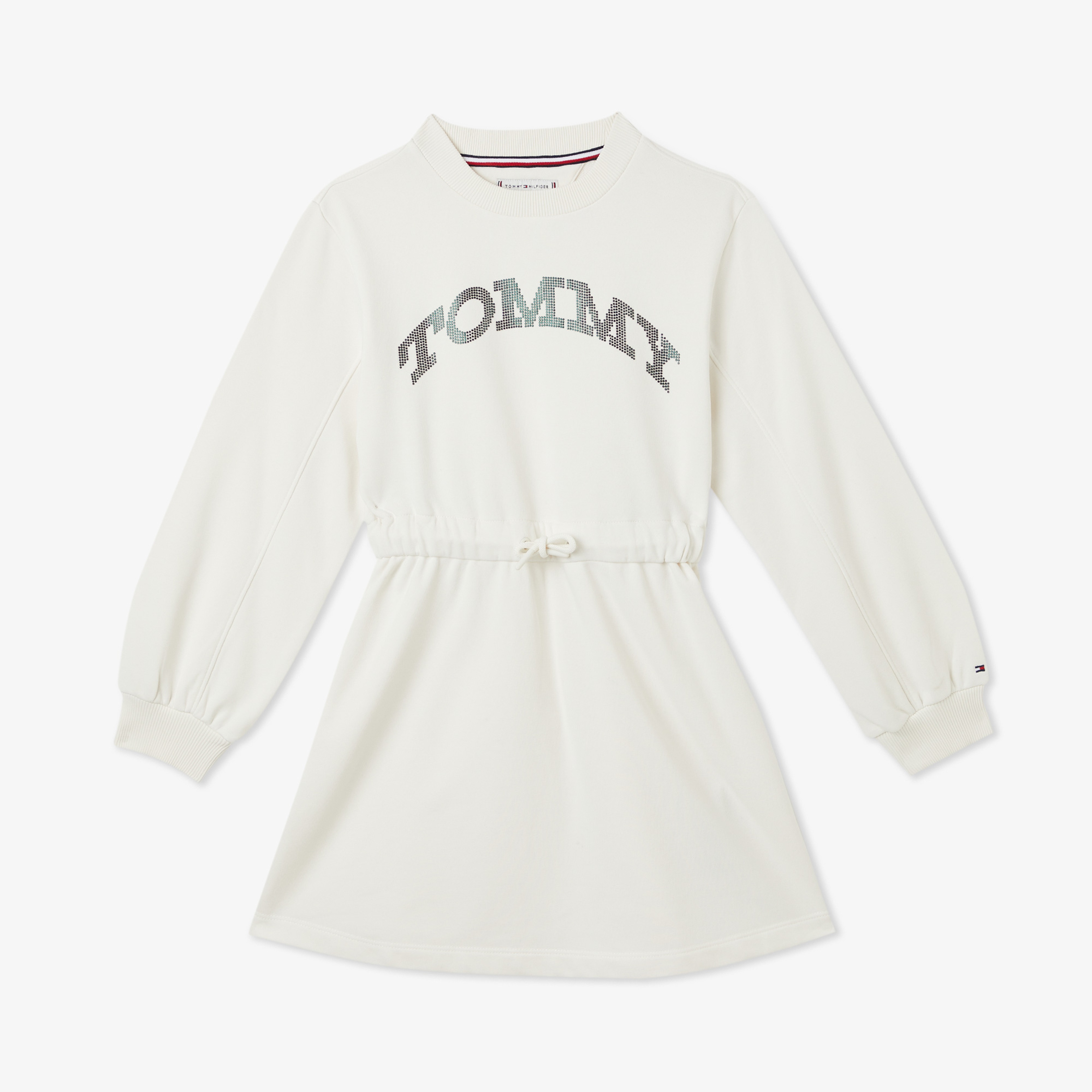 Tommy Hilfiger Tommy Dot Foil Çocuk Beyaz Elbise