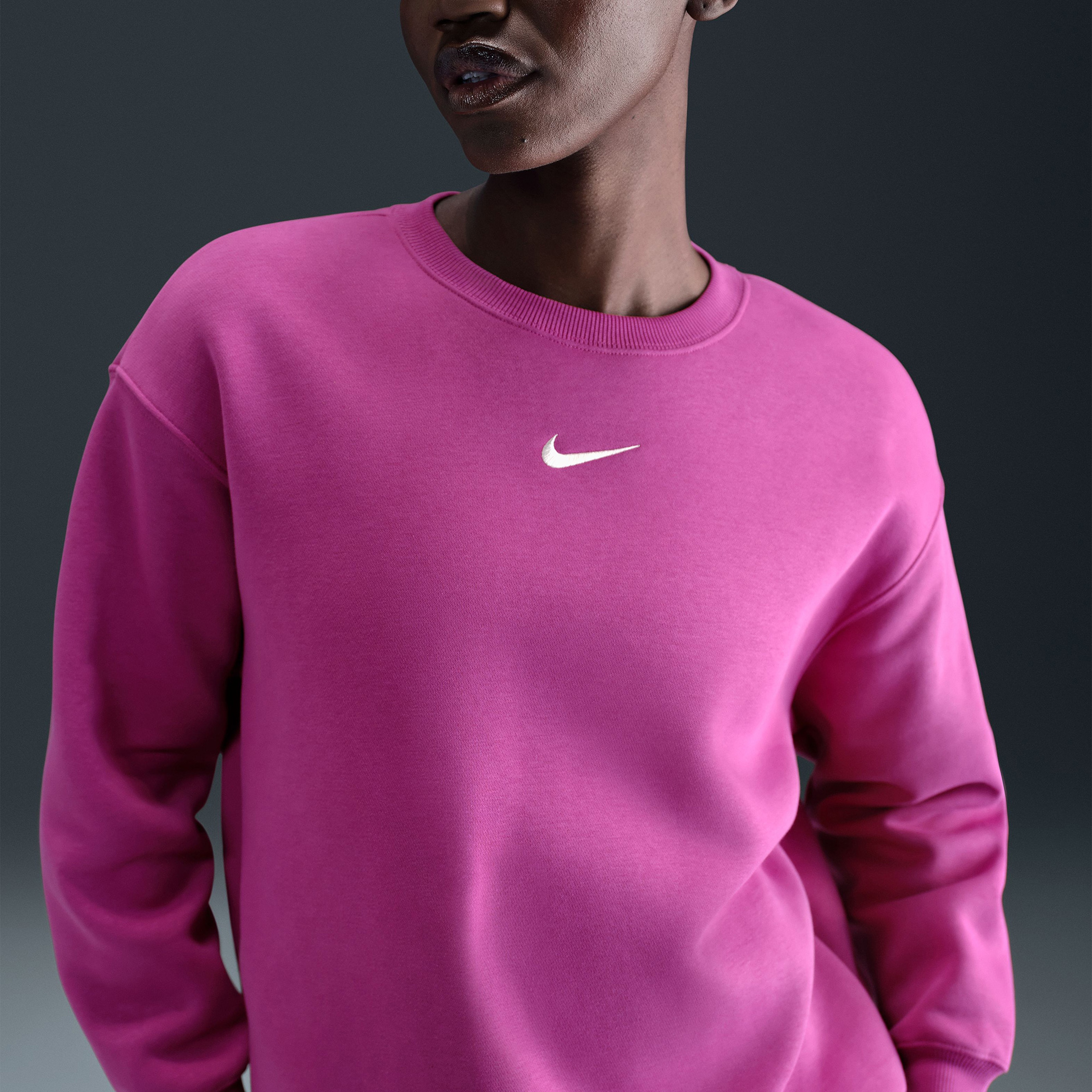Nike Sportswear Phoenix Fleece Kadın Mor Sweatshirt