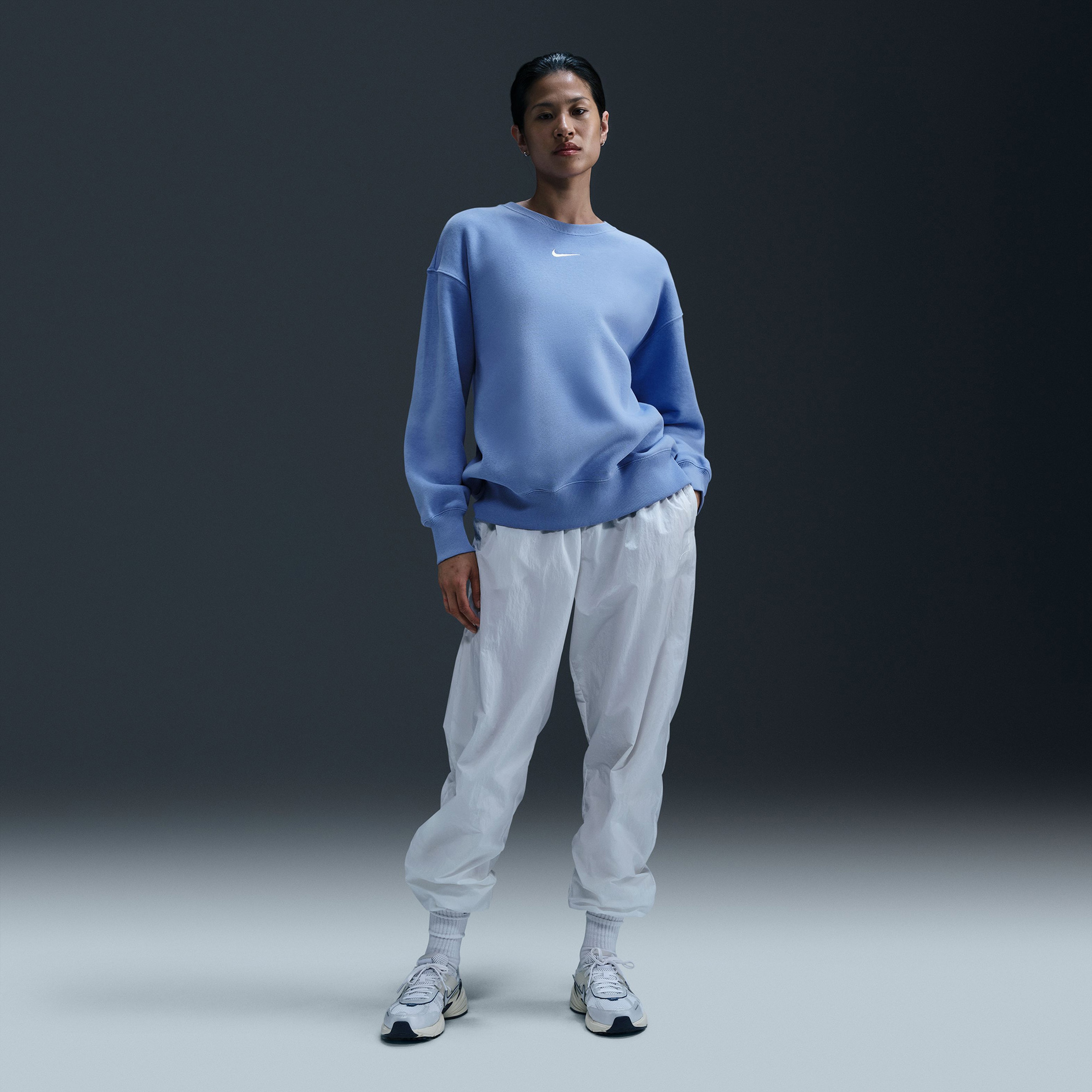 Nike Sportswear Phoenix Fleece Kadın Mavi Sweatshirt