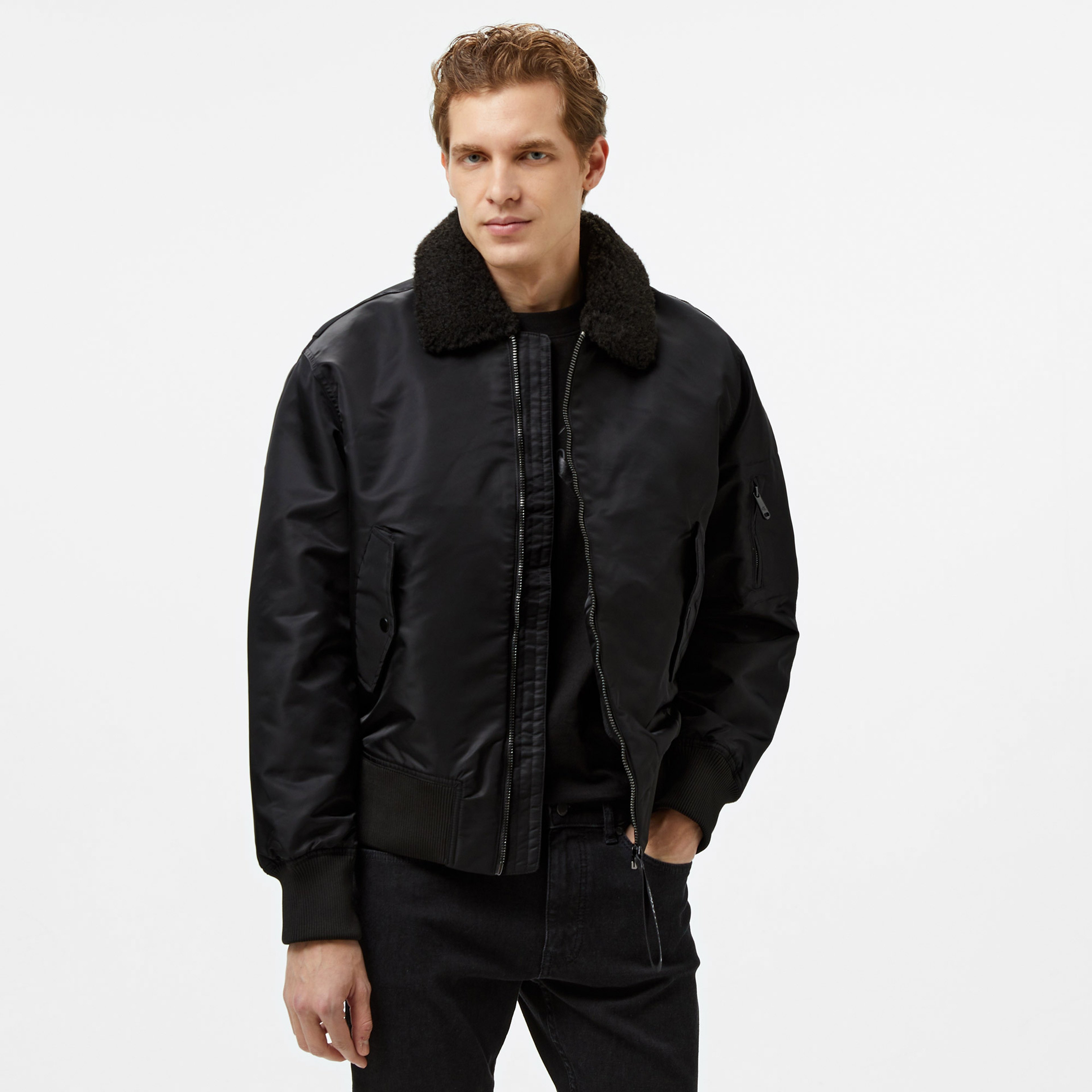 Calvin Klein Jeans Erkek Siyah Mont