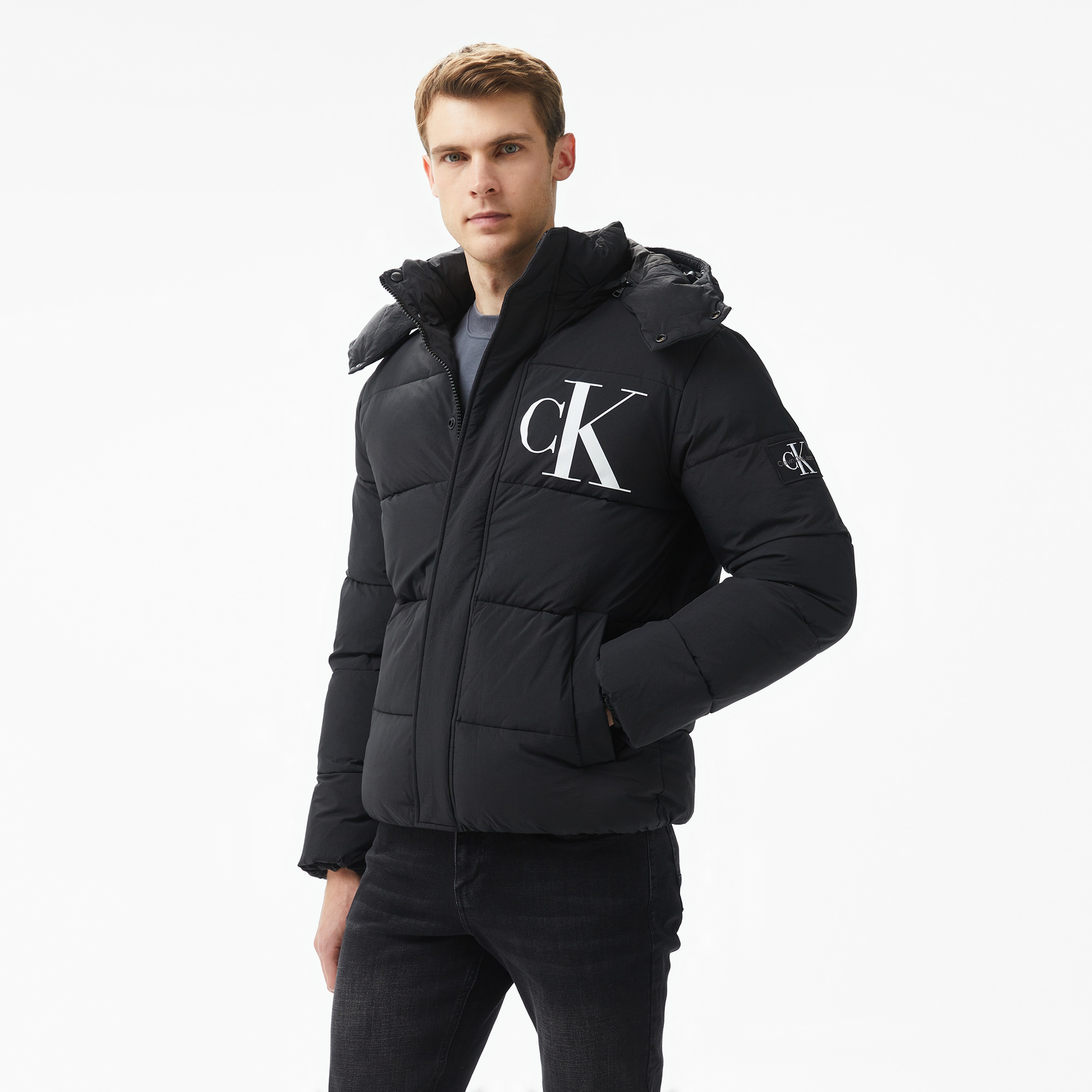 Calvin Klein Jeans Essentials Non Down Erkek Siyah Ceket
