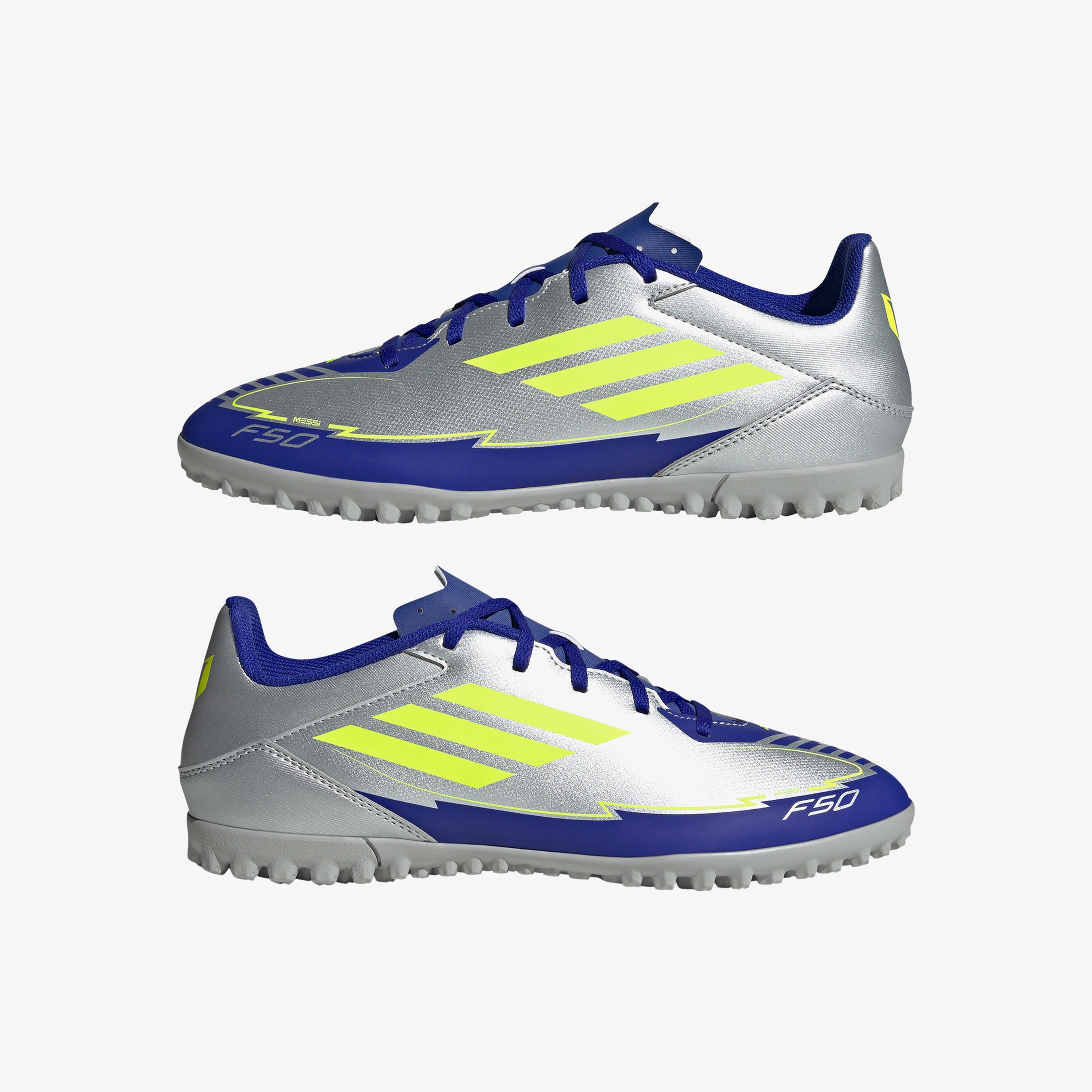 adidas F50 Club Messi Erkek Gri Halı Saha Kramponu