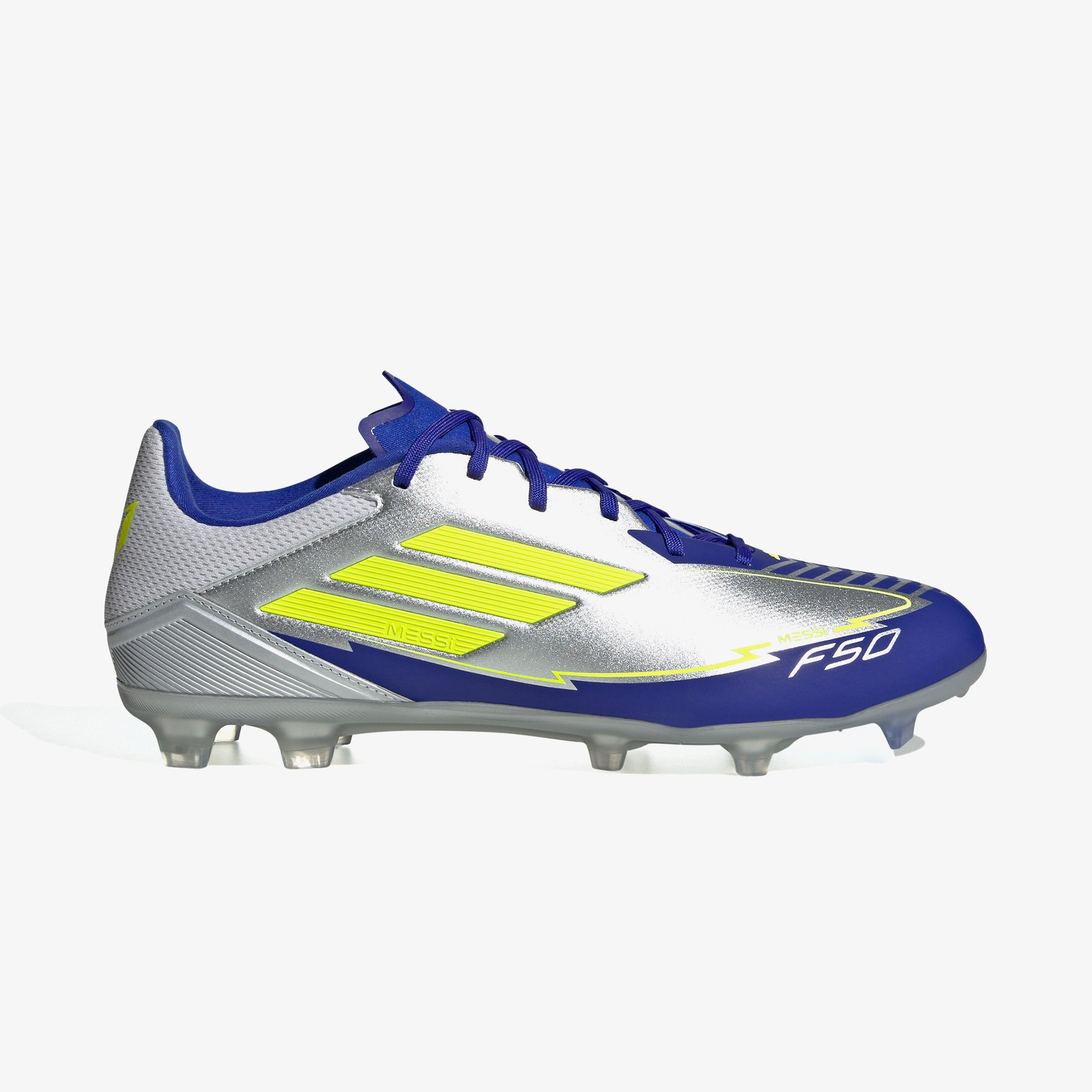 adidas F50 League Messi Erkek Gri Çim Saha Kramponu