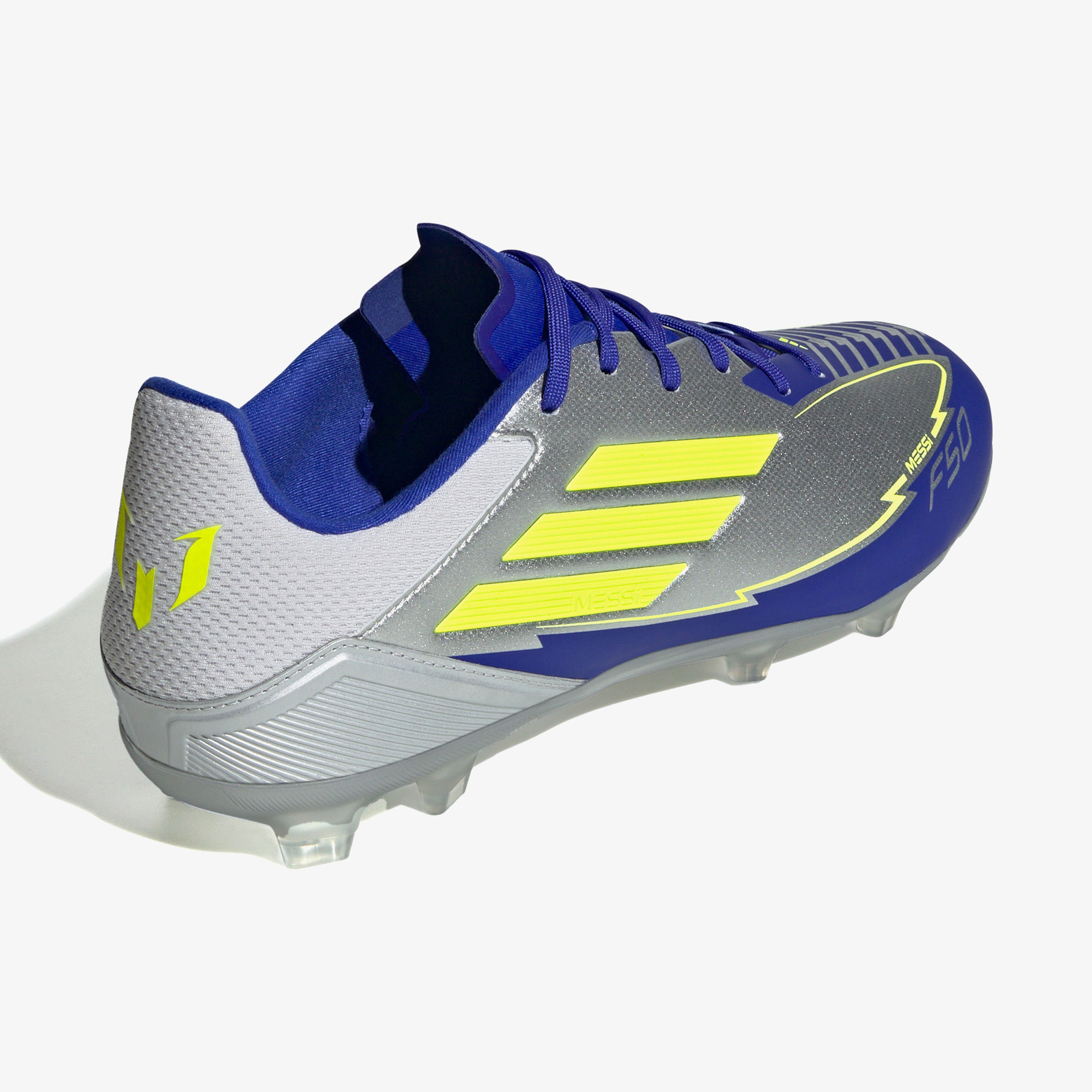 adidas F50 League Messi Erkek Gri Çim Saha Kramponu