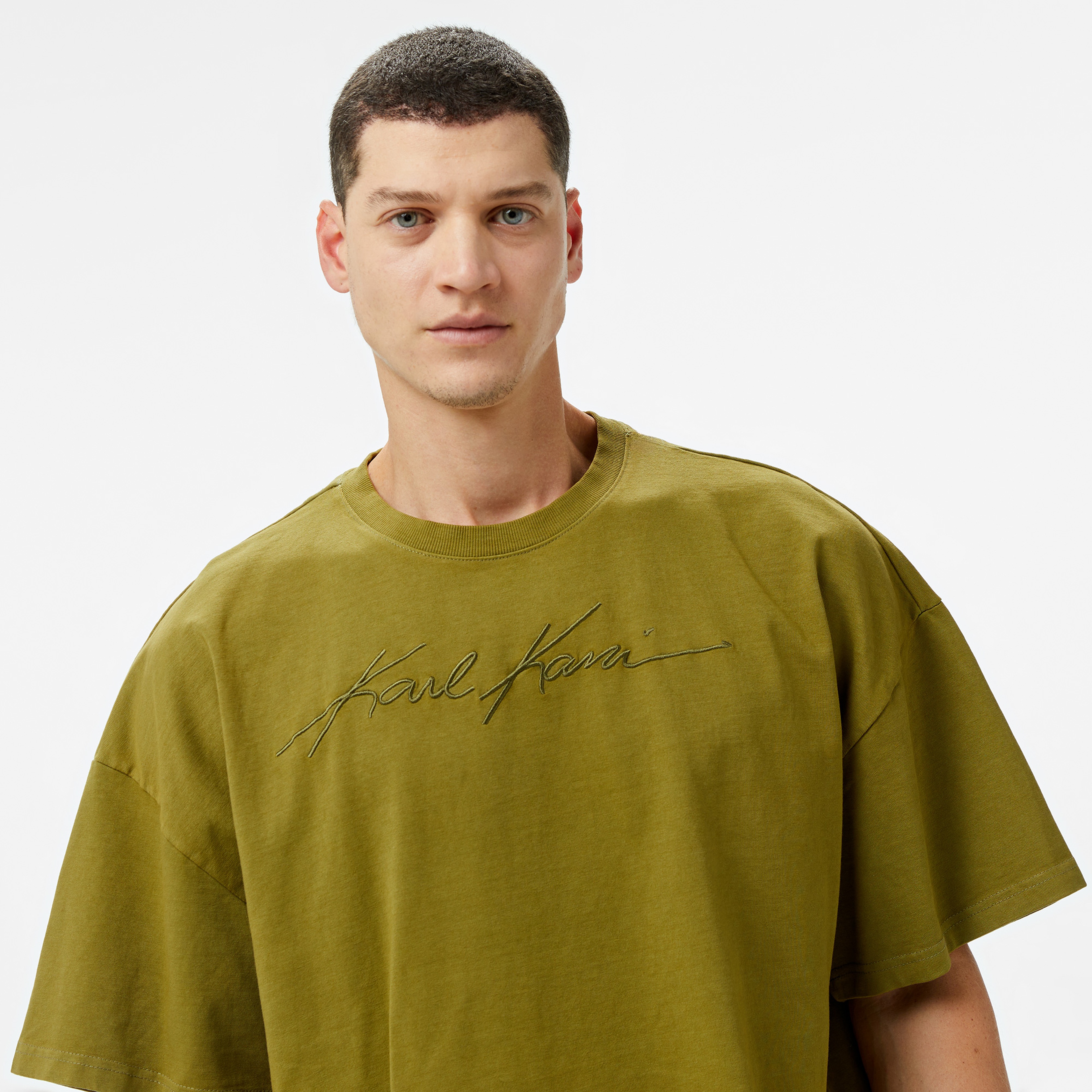 Karl Kani Autograph Heavy Boxy Erkek Yeşil T-Shirt