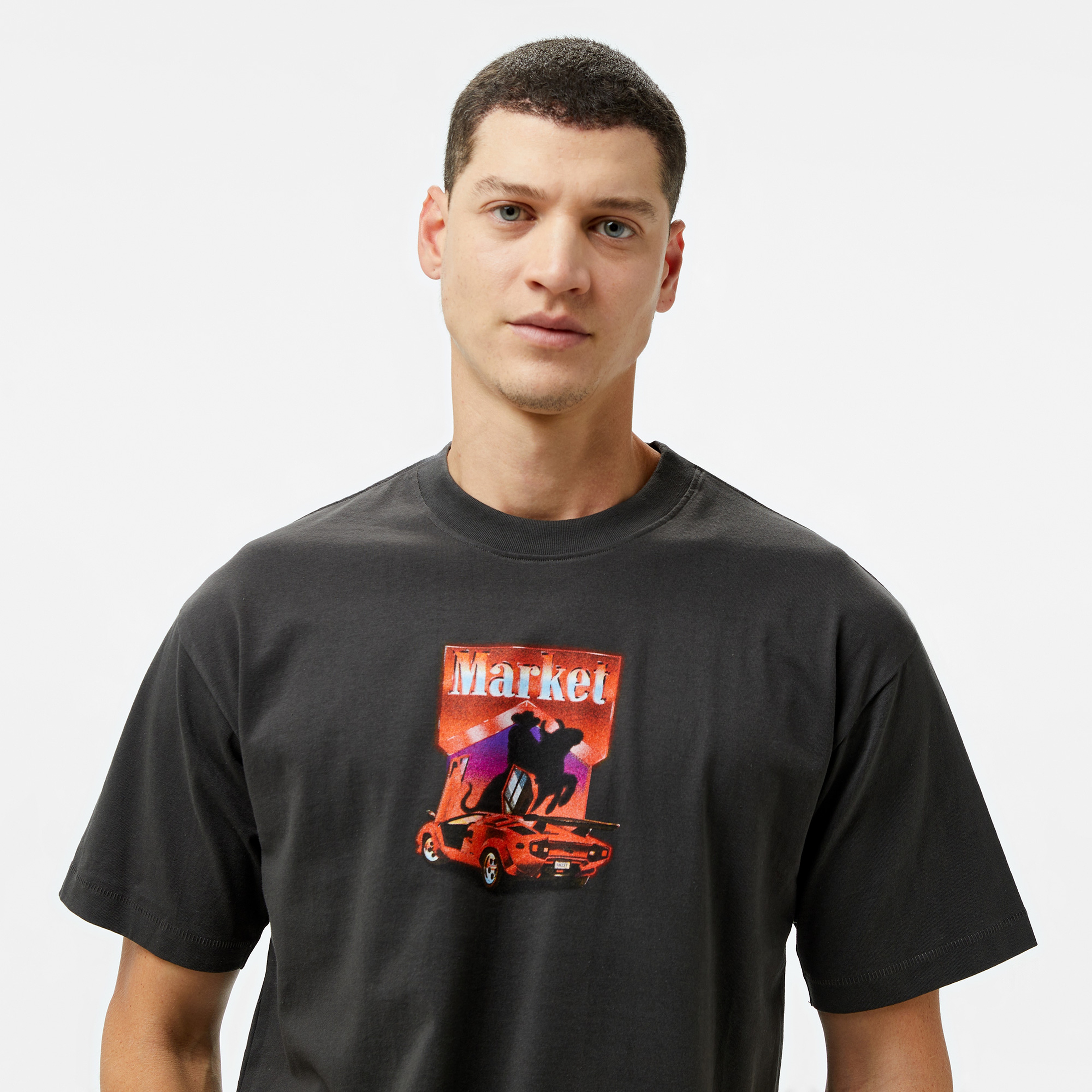 Market Bullrider Erkek Siyah T-Shirt